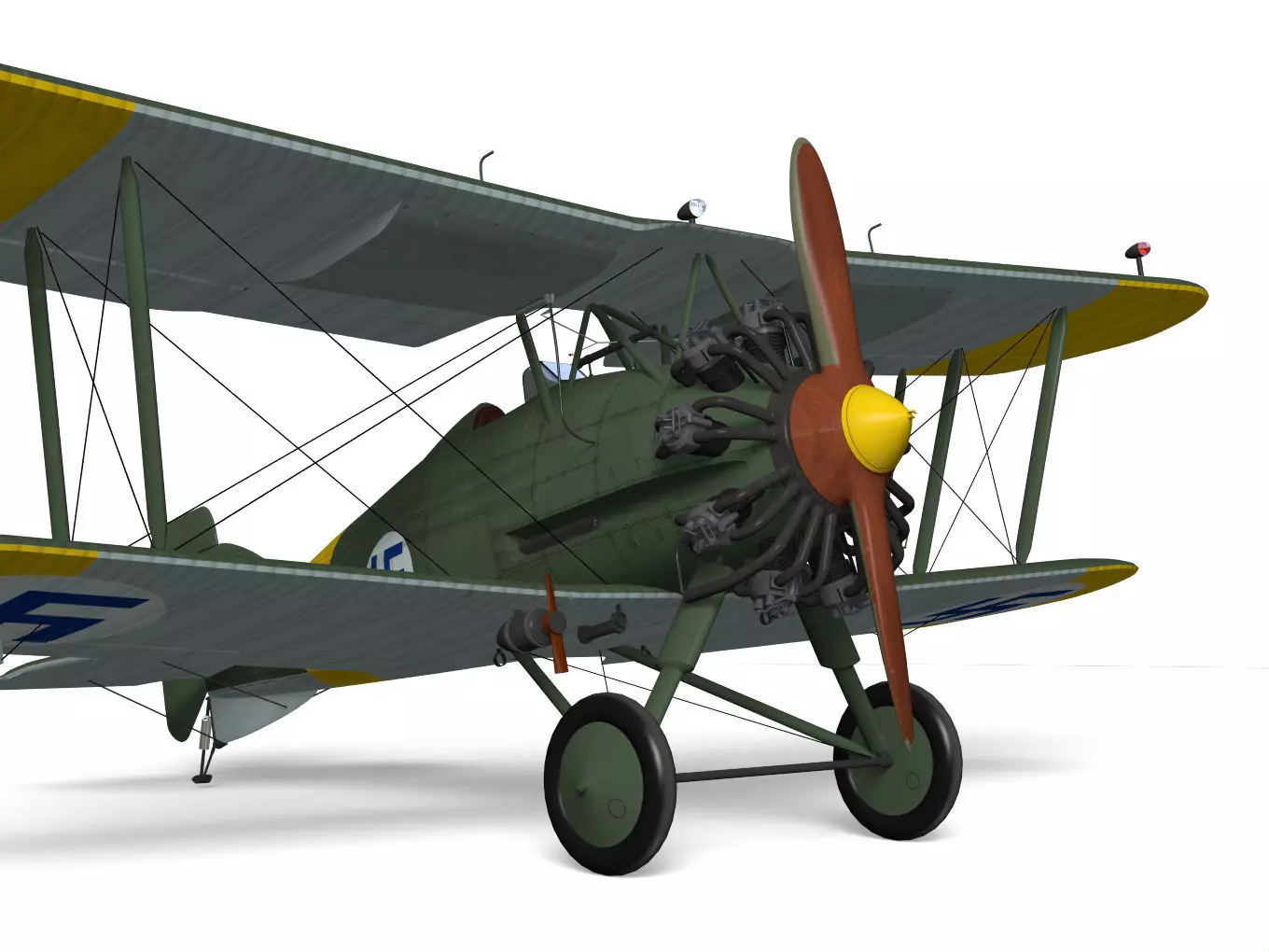 Gloster Gamecock 3D model_7