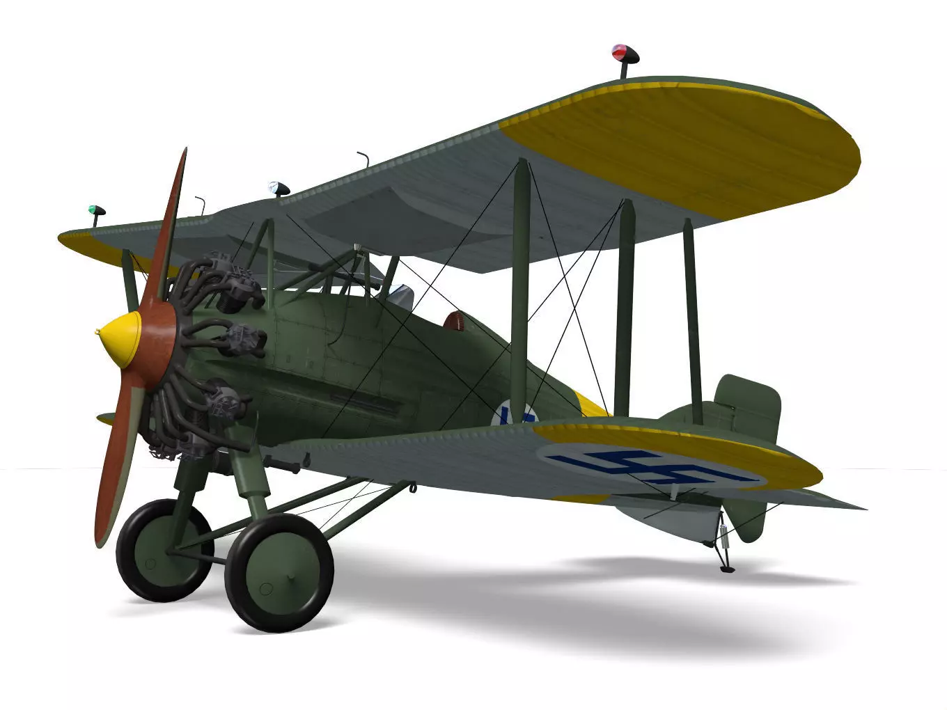 Gloster Gamecock 3D model_5