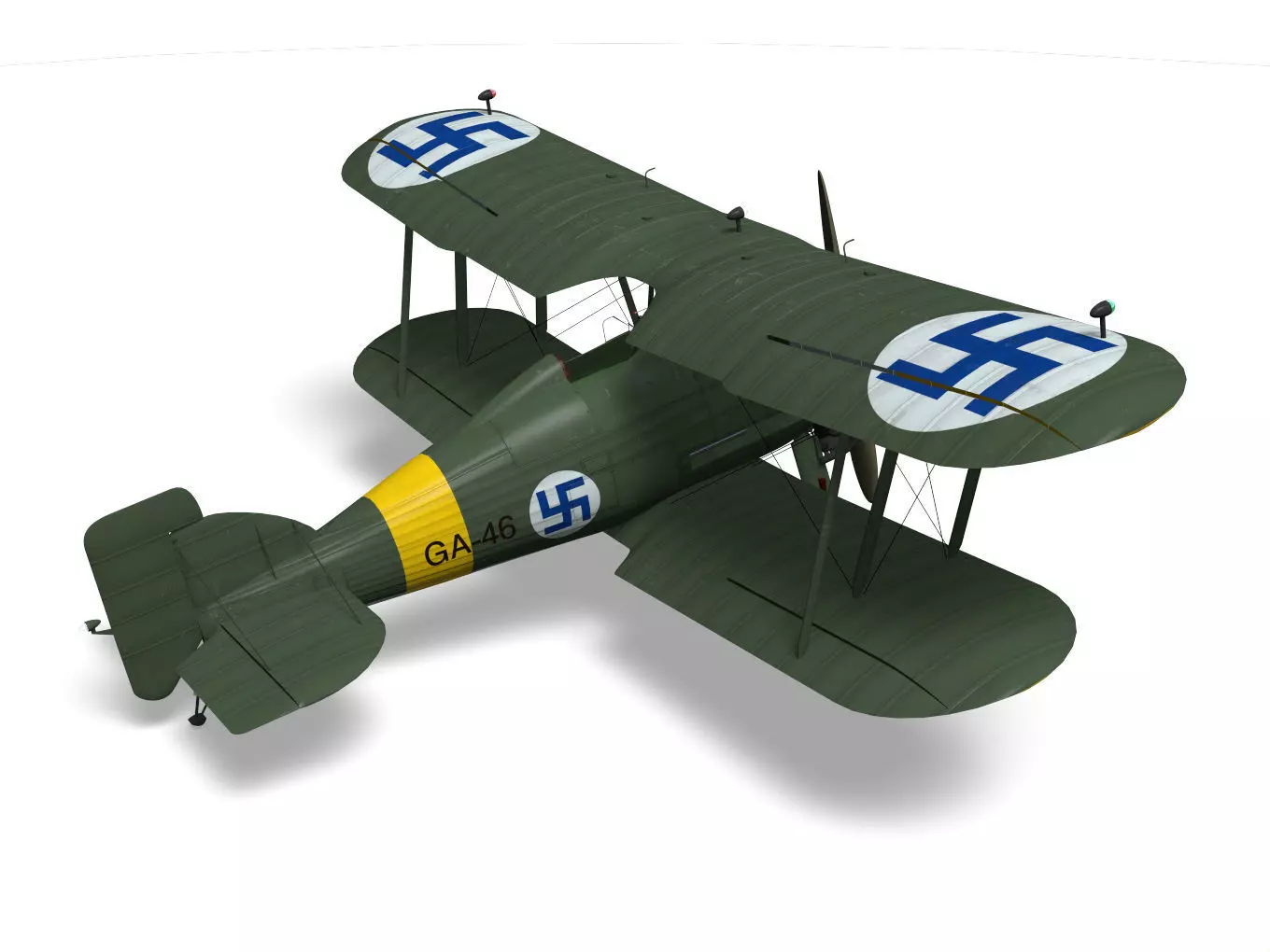 Gloster Gamecock 3D model_8
