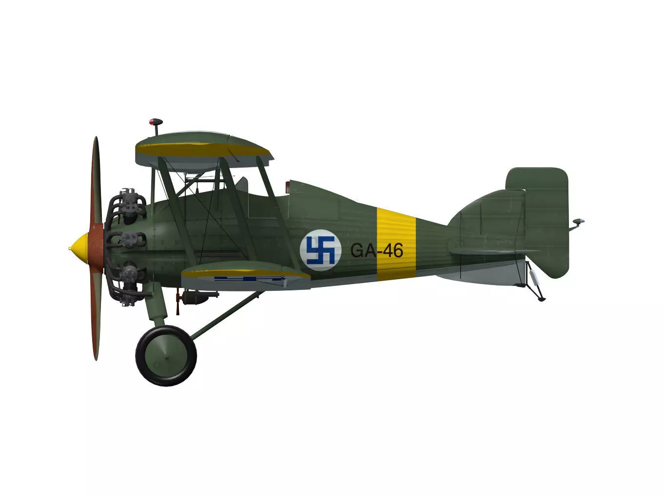 Gloster Gamecock 3D model_9