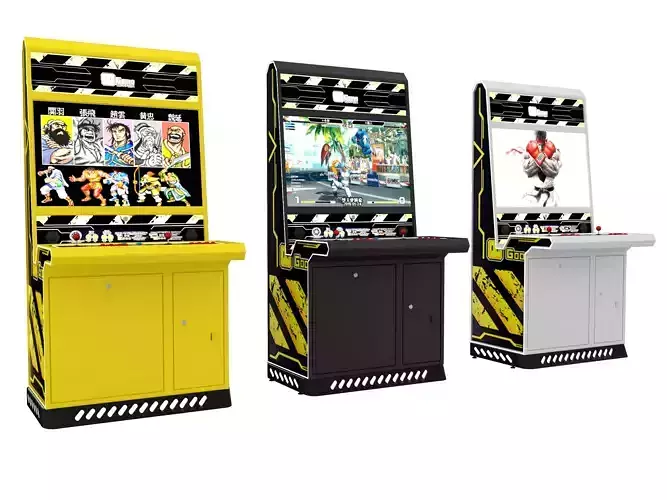 Arcade Game Machine Low-poly 3D model