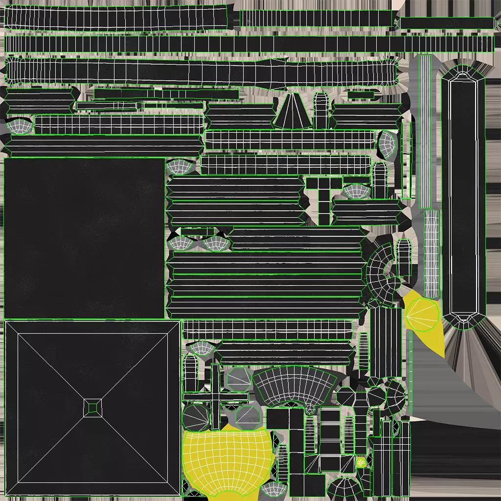 Old Vintage Wall Street Lamp Low-poly PBR Low-poly 3D model_24