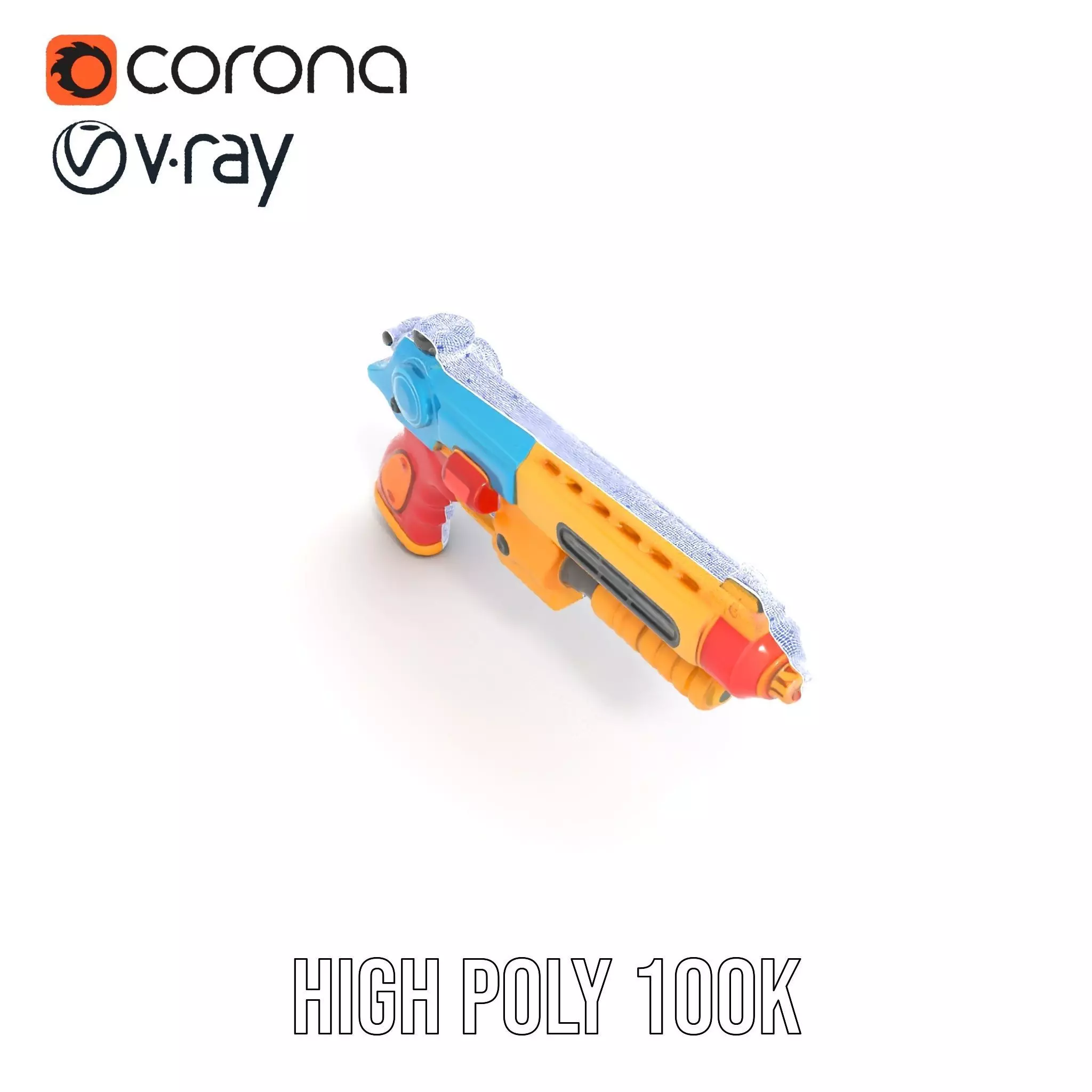Vibrant Toy Blaster model pack Low-poly 3D model_14