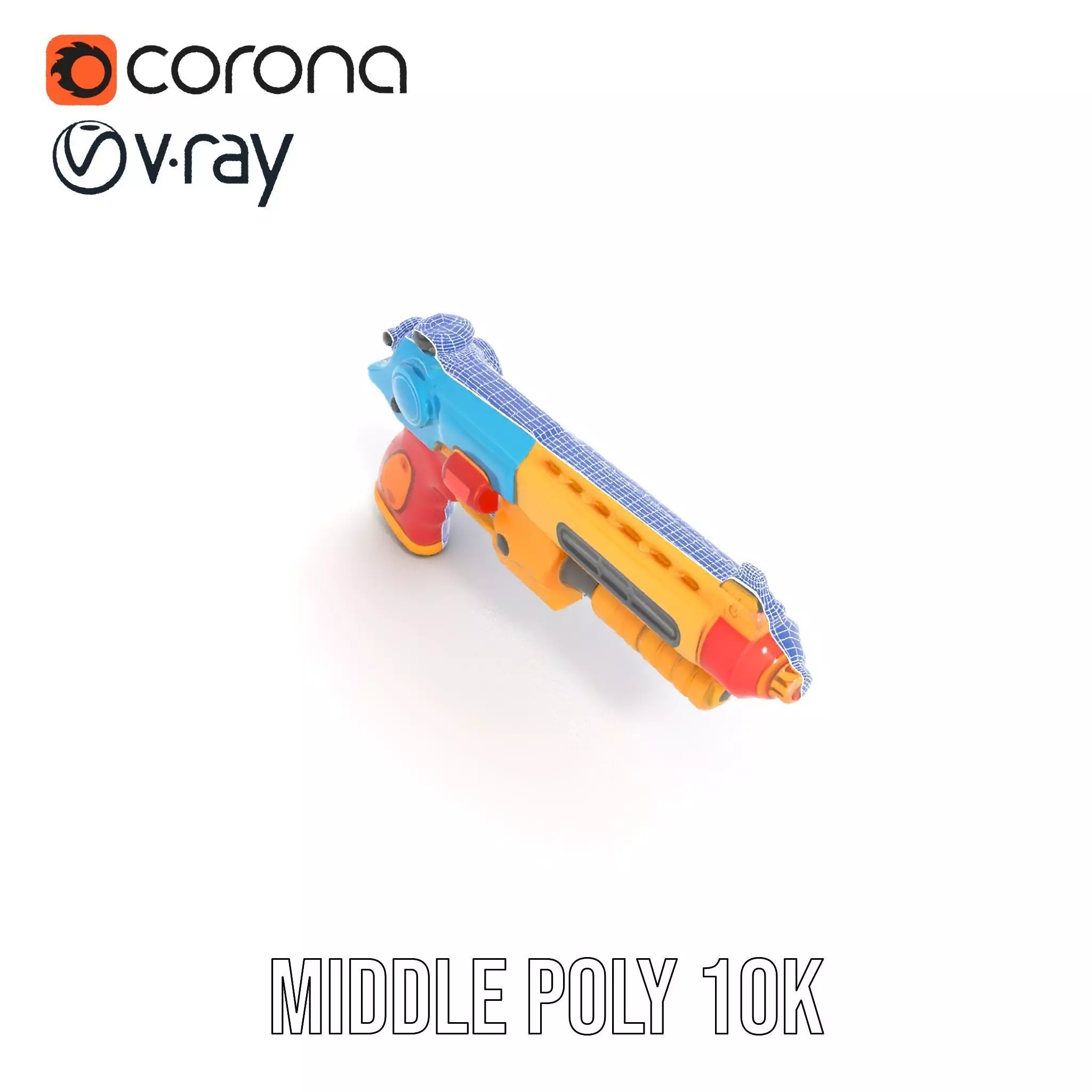 Vibrant Toy Blaster model pack Low-poly 3D model_29
