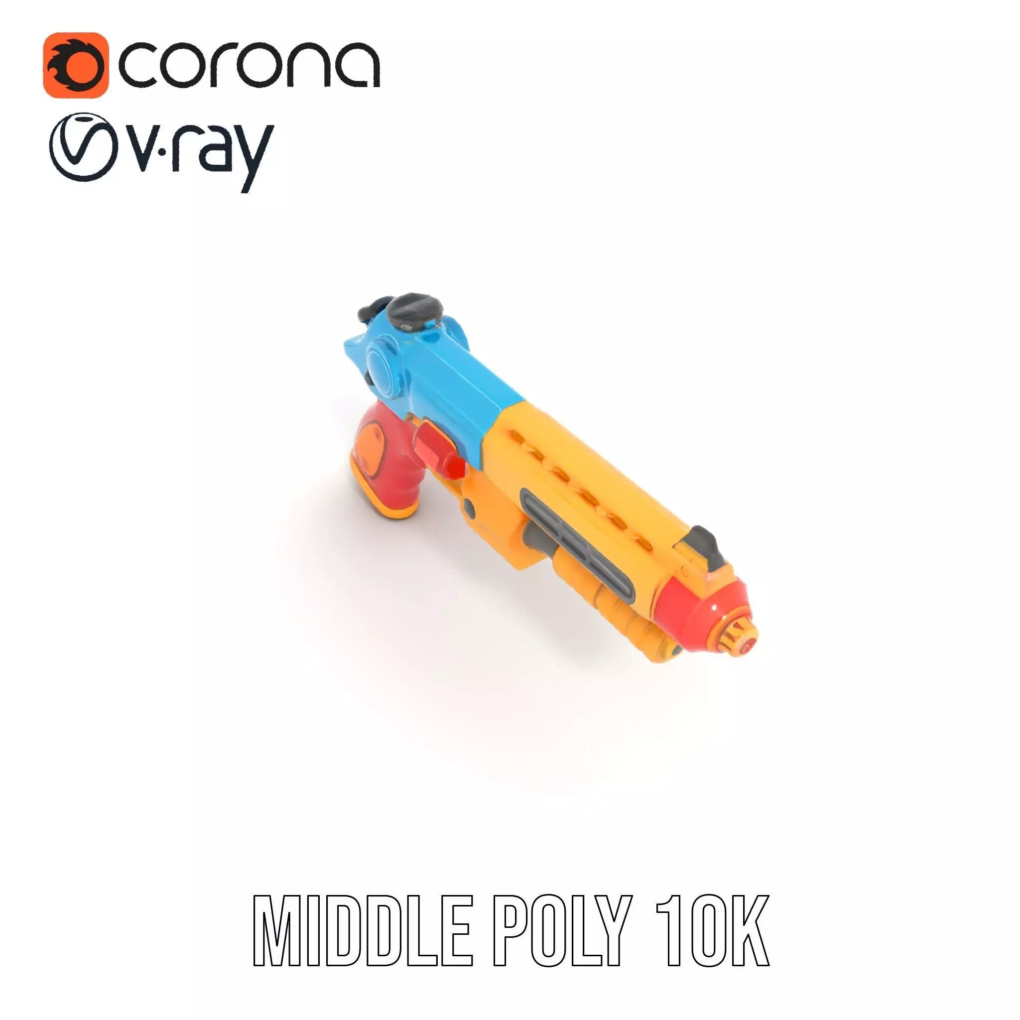 Vibrant Toy Blaster model pack Low-poly 3D model_6