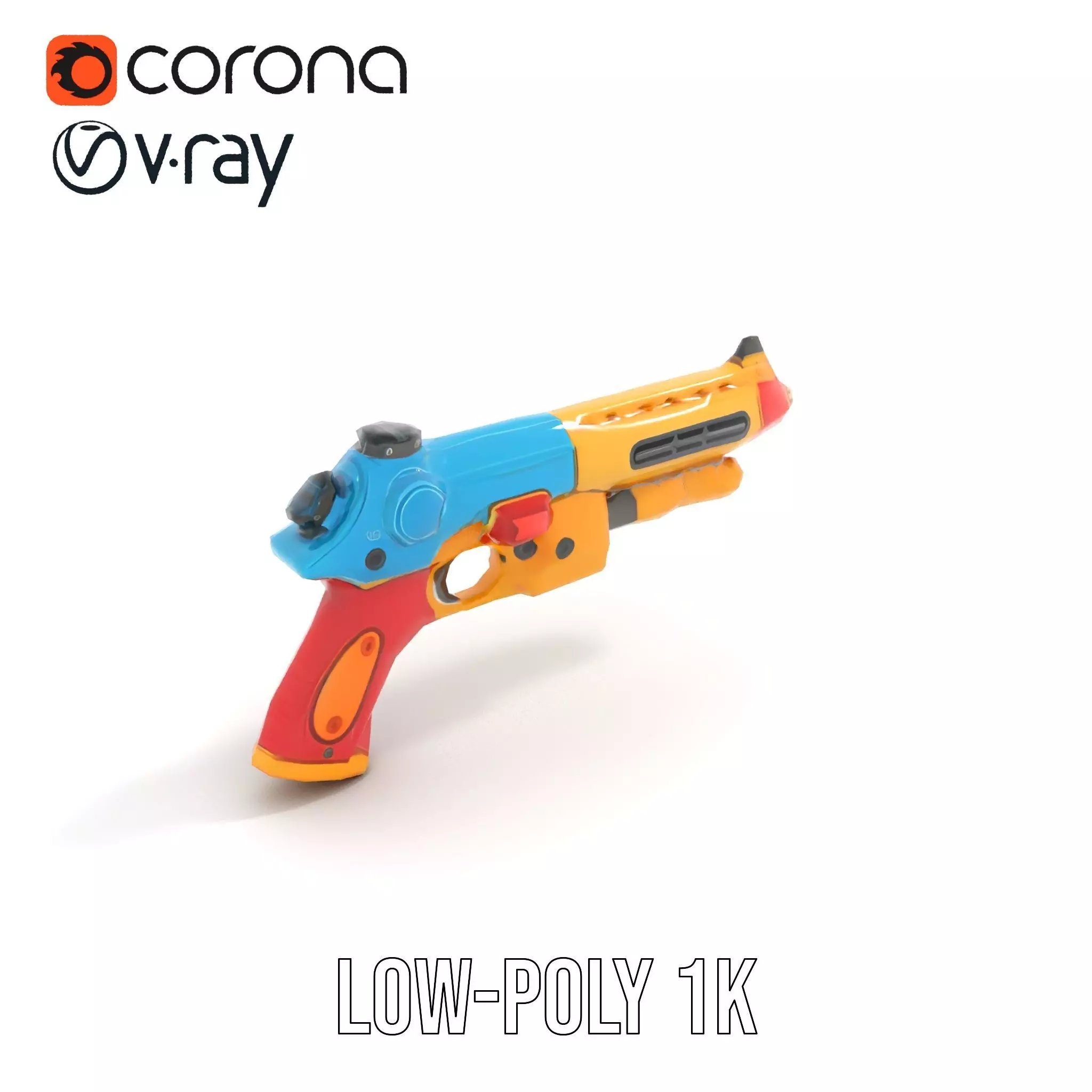 Vibrant Toy Blaster model pack Low-poly 3D model_22