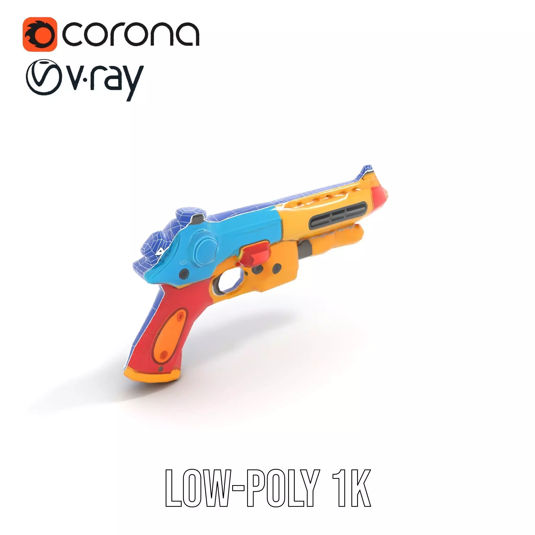 Vibrant Toy Blaster model pack Low-poly 3D model_13