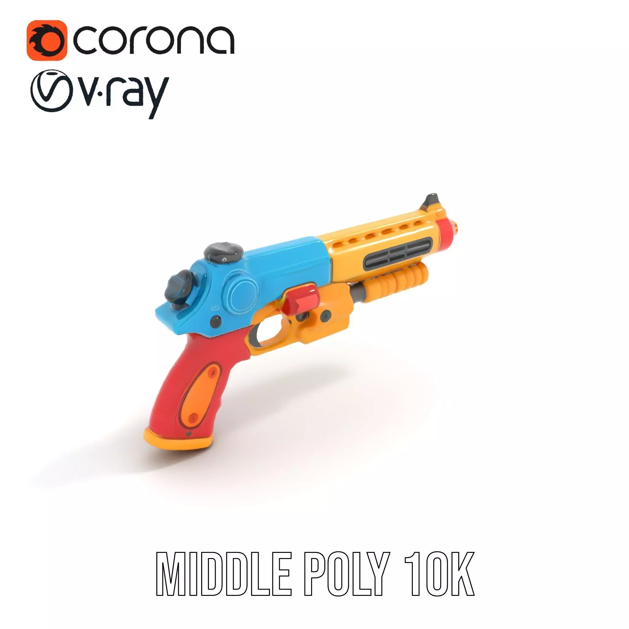 Vibrant Toy Blaster model pack Low-poly 3D model_15