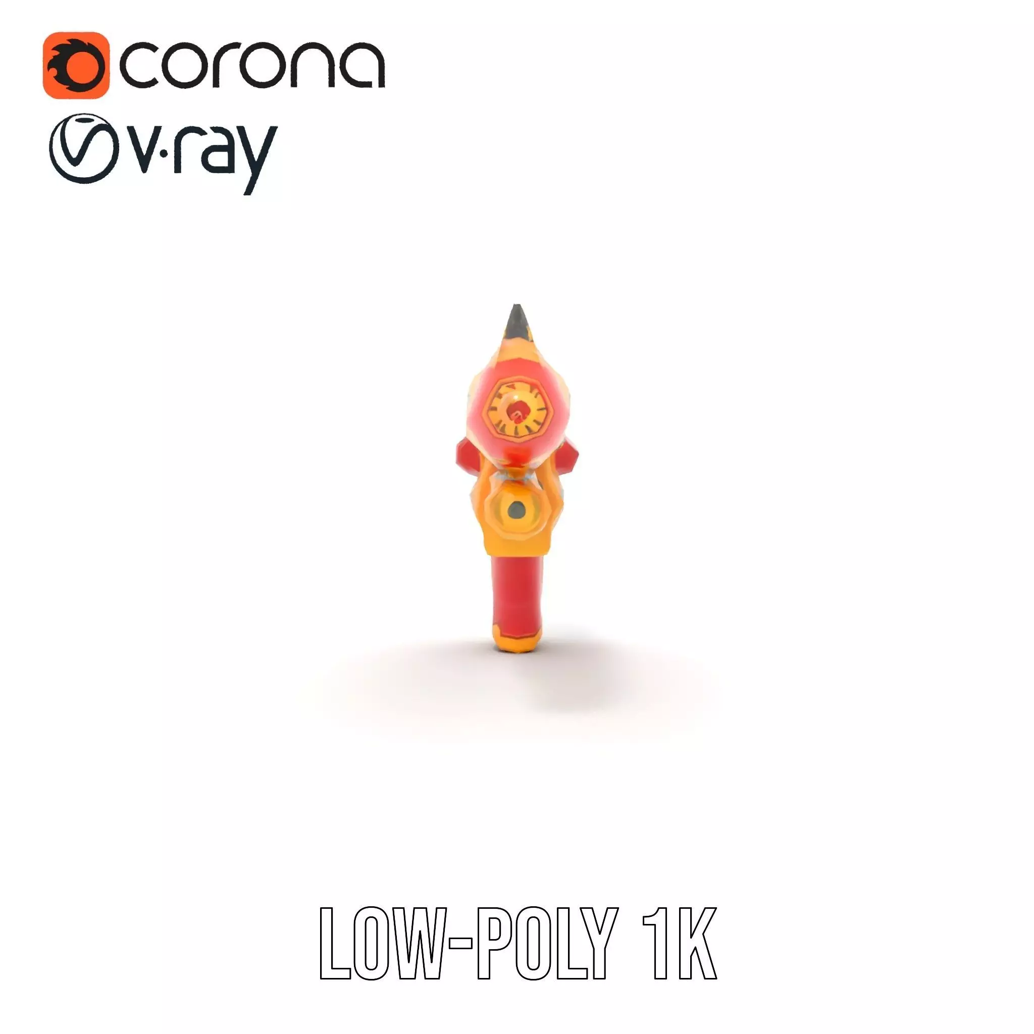 Vibrant Toy Blaster model pack Low-poly 3D model_10