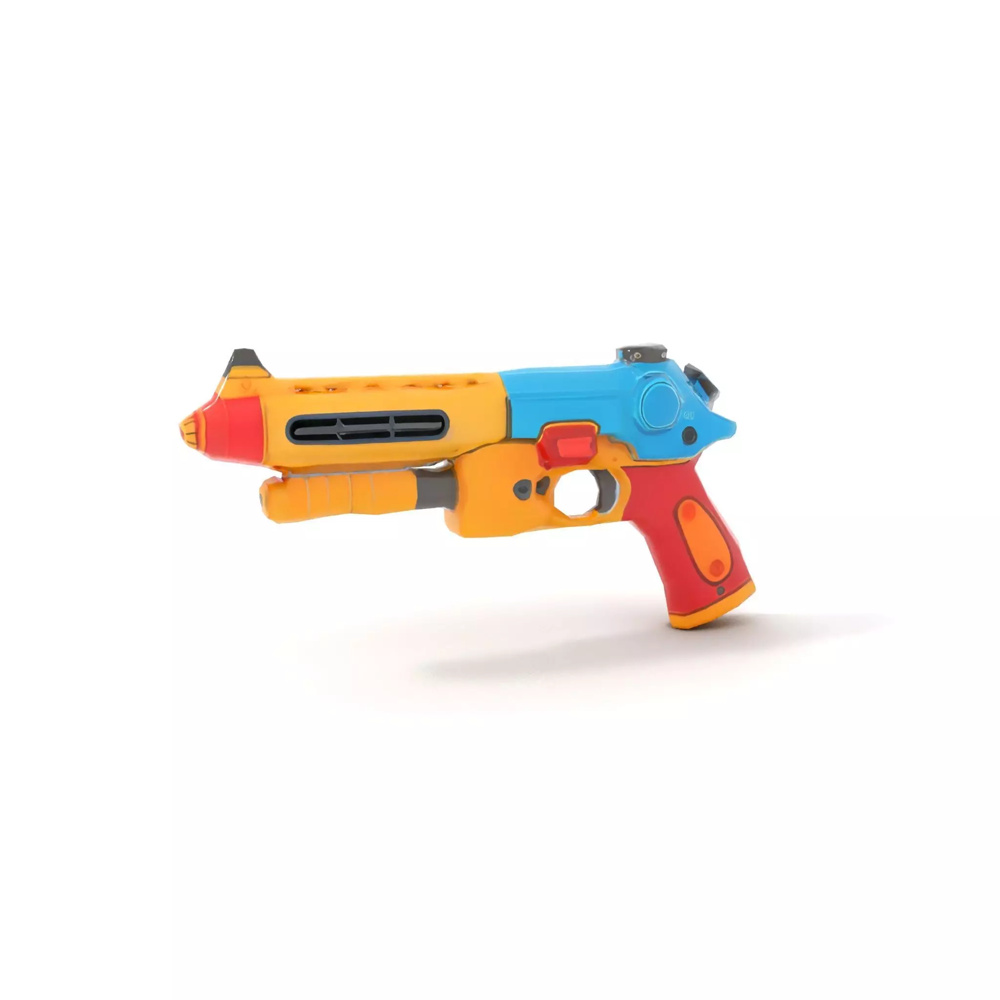 Vibrant Toy Blaster model pack Low-poly 3D model_7