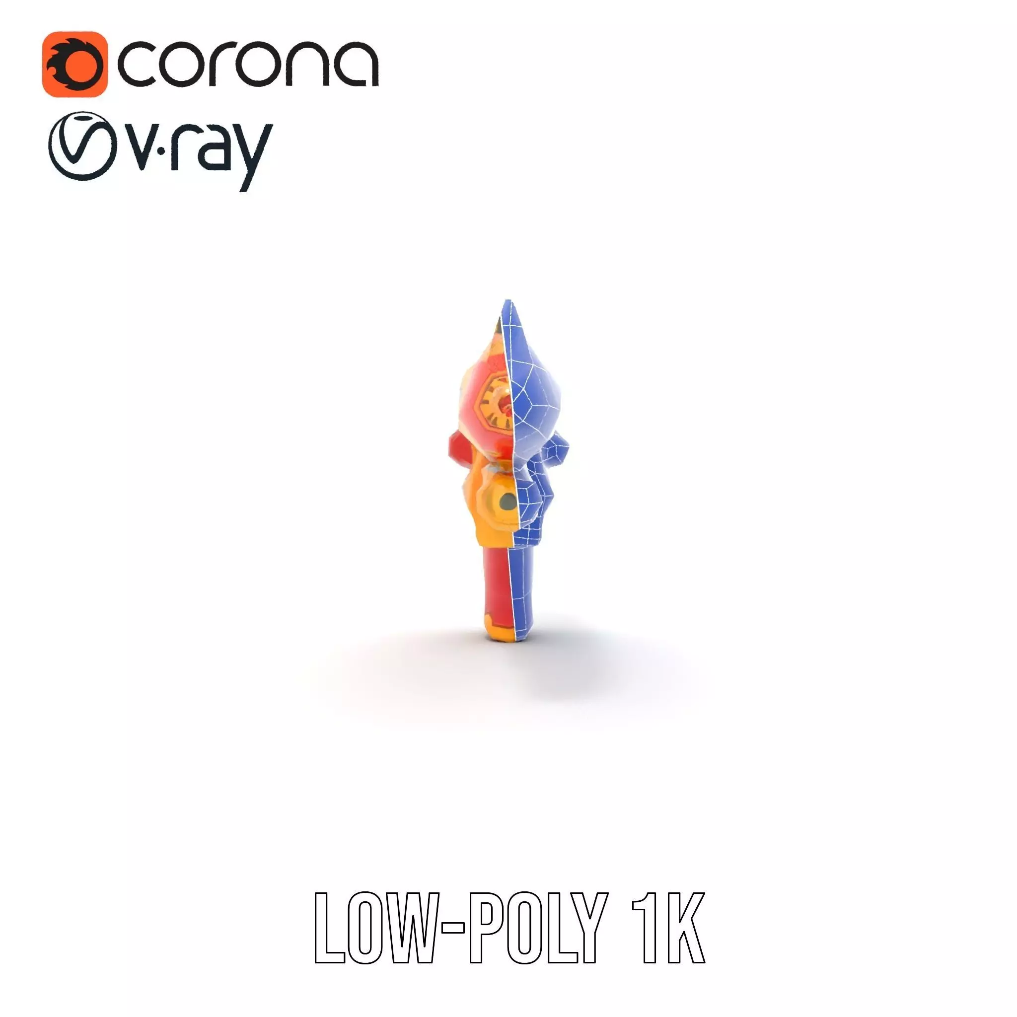 Vibrant Toy Blaster model pack Low-poly 3D model_19