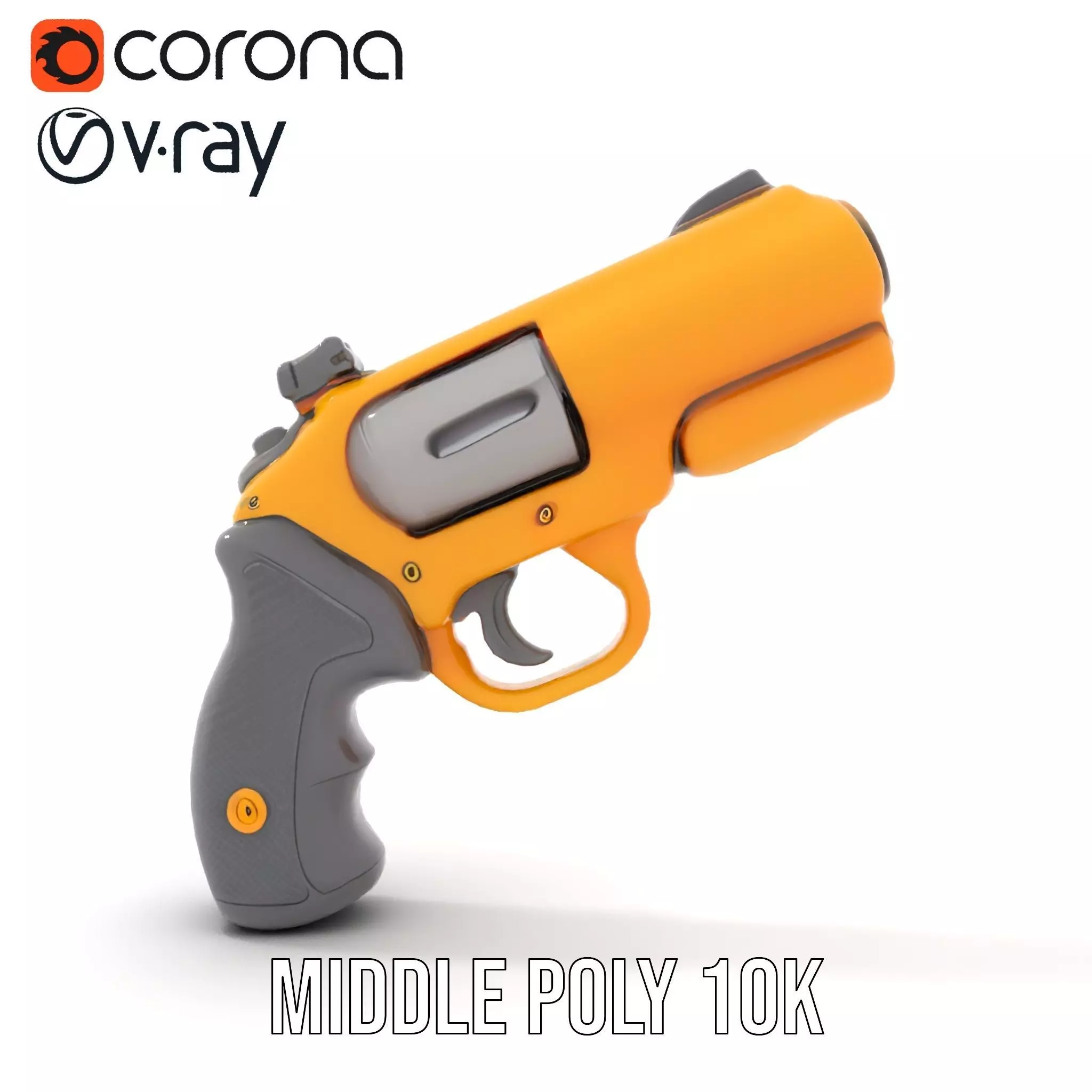Vibrant Revolver model pack Low-poly 3D model_5