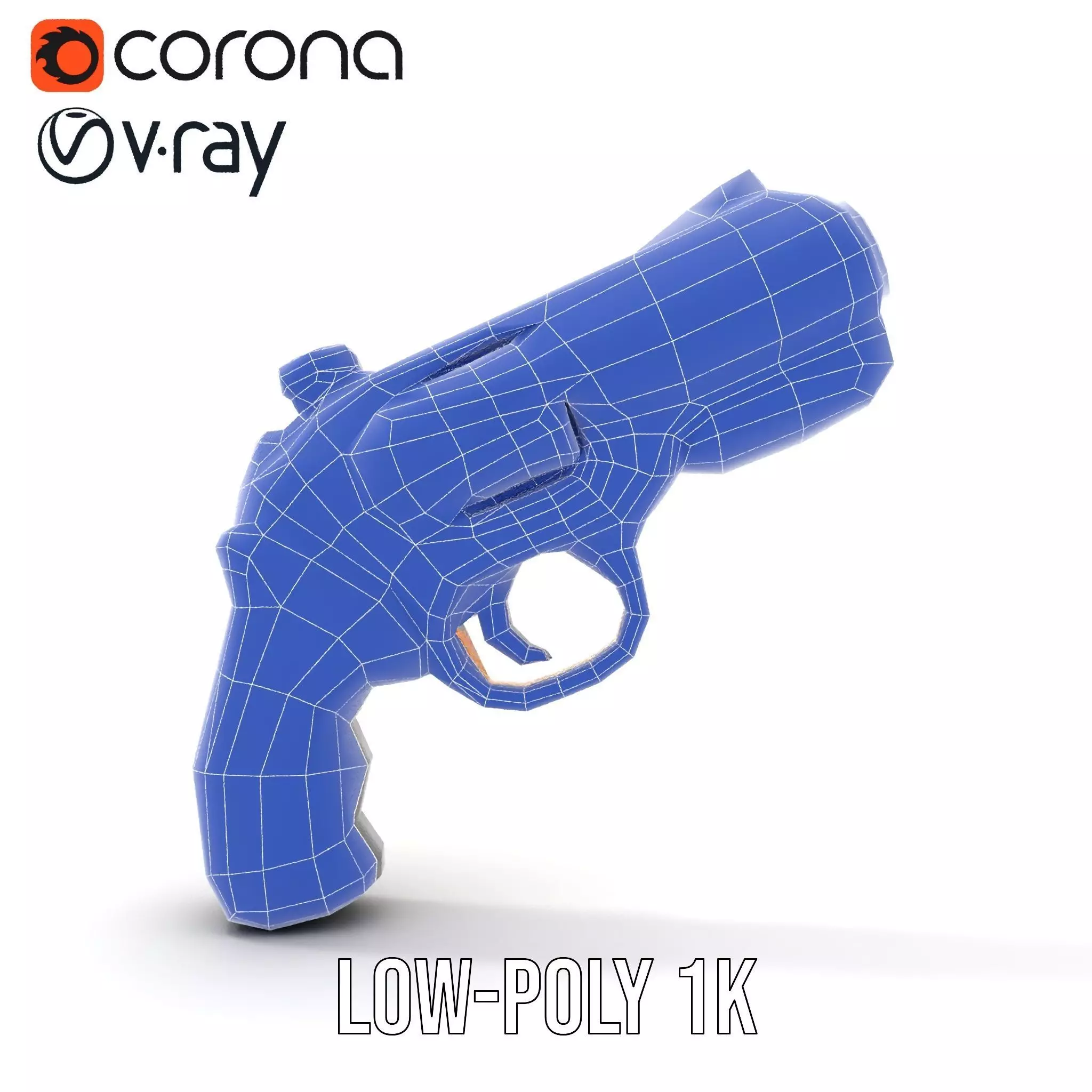 Vibrant Revolver model pack Low-poly 3D model_28