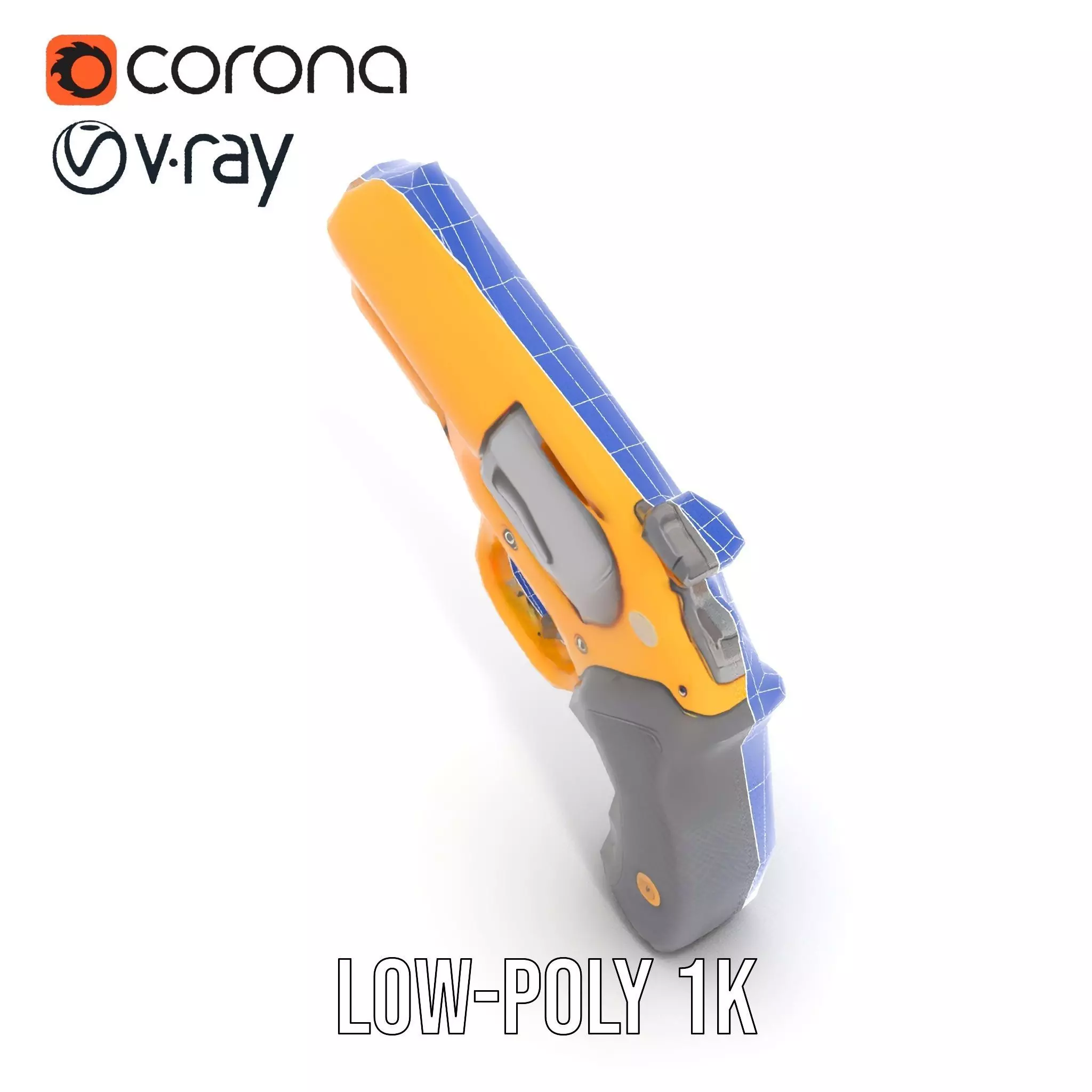 Vibrant Revolver model pack Low-poly 3D model_22