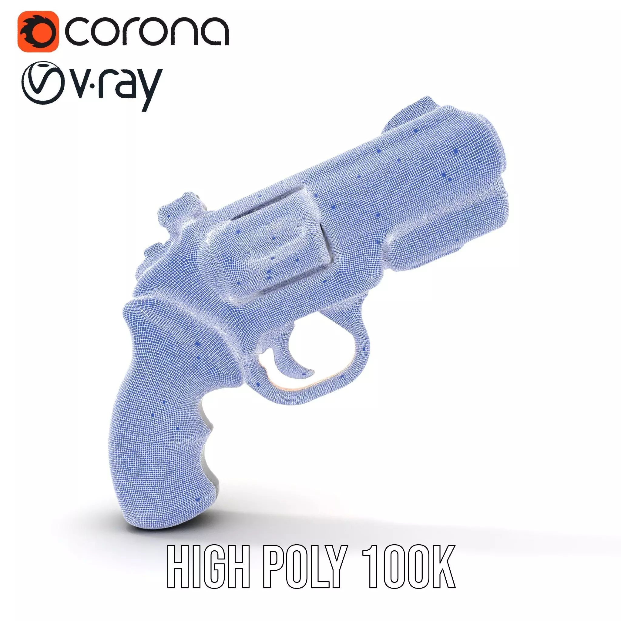 Vibrant Revolver model pack Low-poly 3D model_34