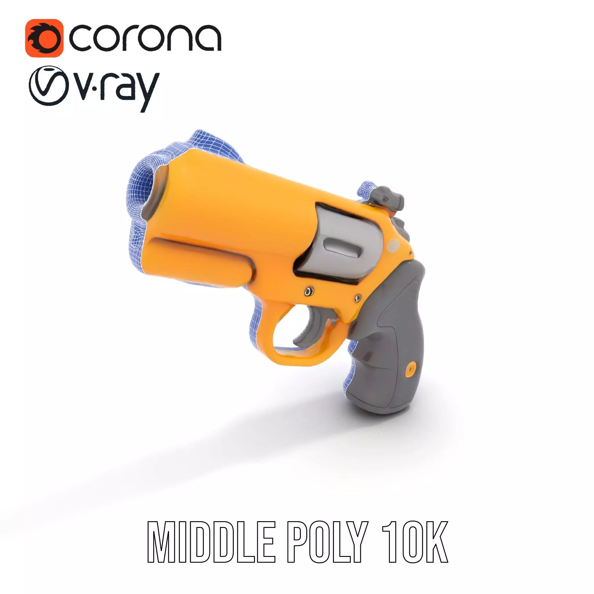 Vibrant Revolver model pack Low-poly 3D model_19