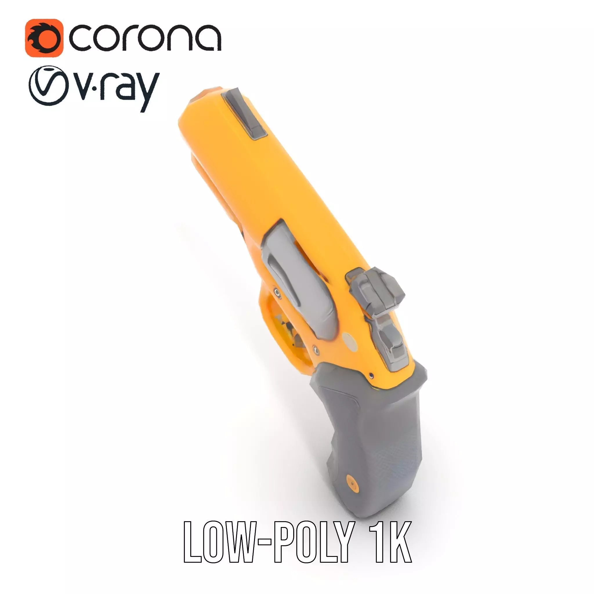 Vibrant Revolver model pack Low-poly 3D model_14