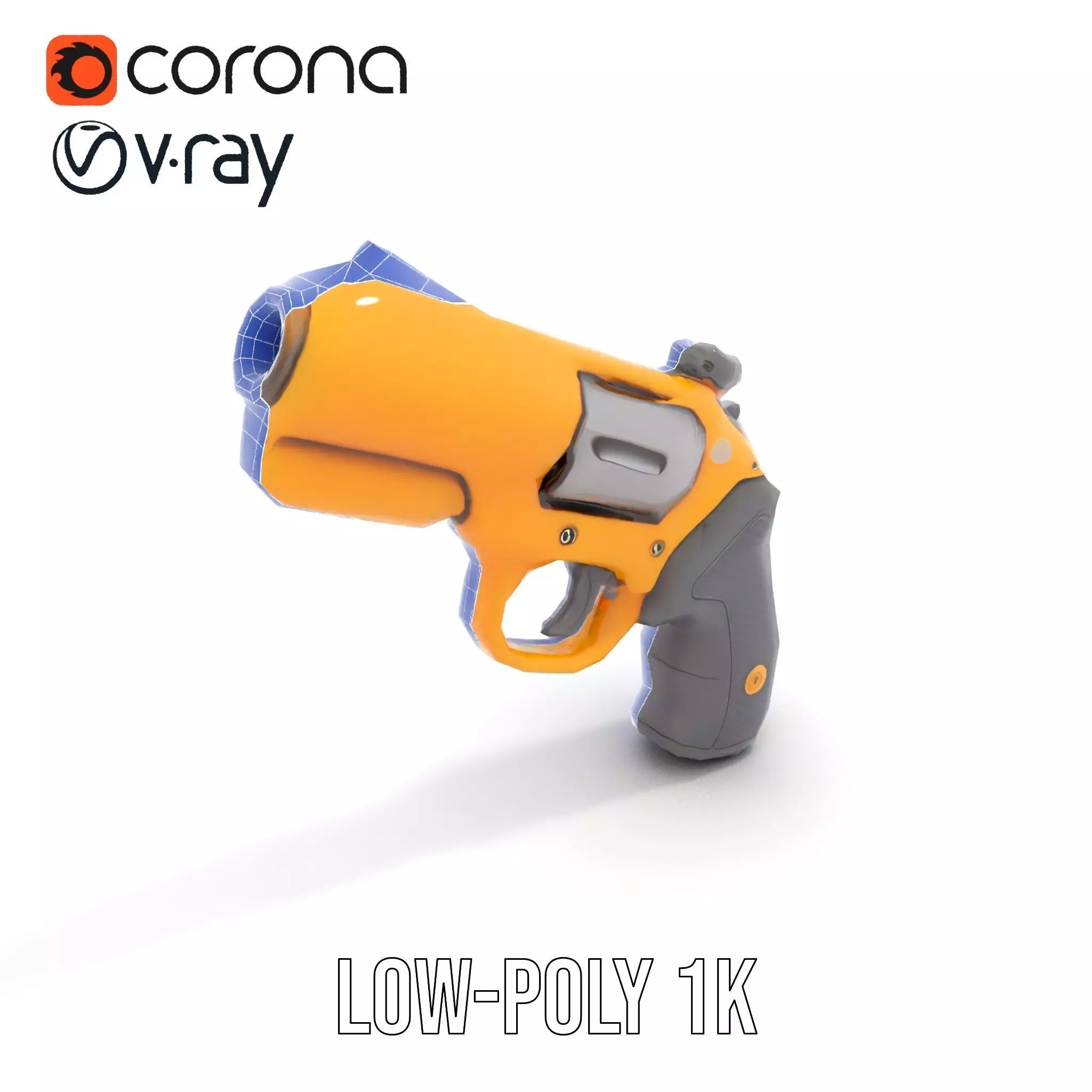 Vibrant Revolver model pack Low-poly 3D model_25