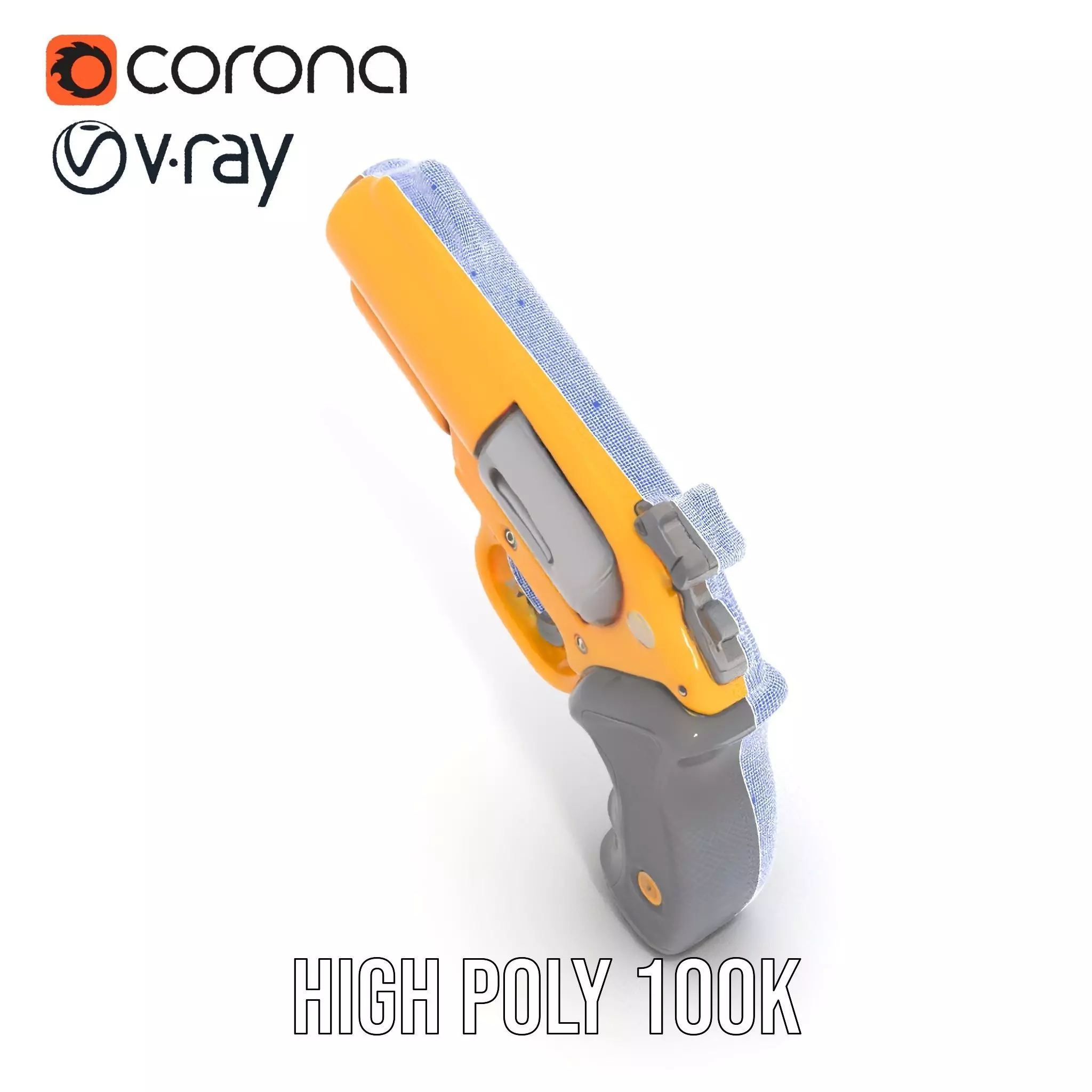 Vibrant Revolver model pack Low-poly 3D model_33