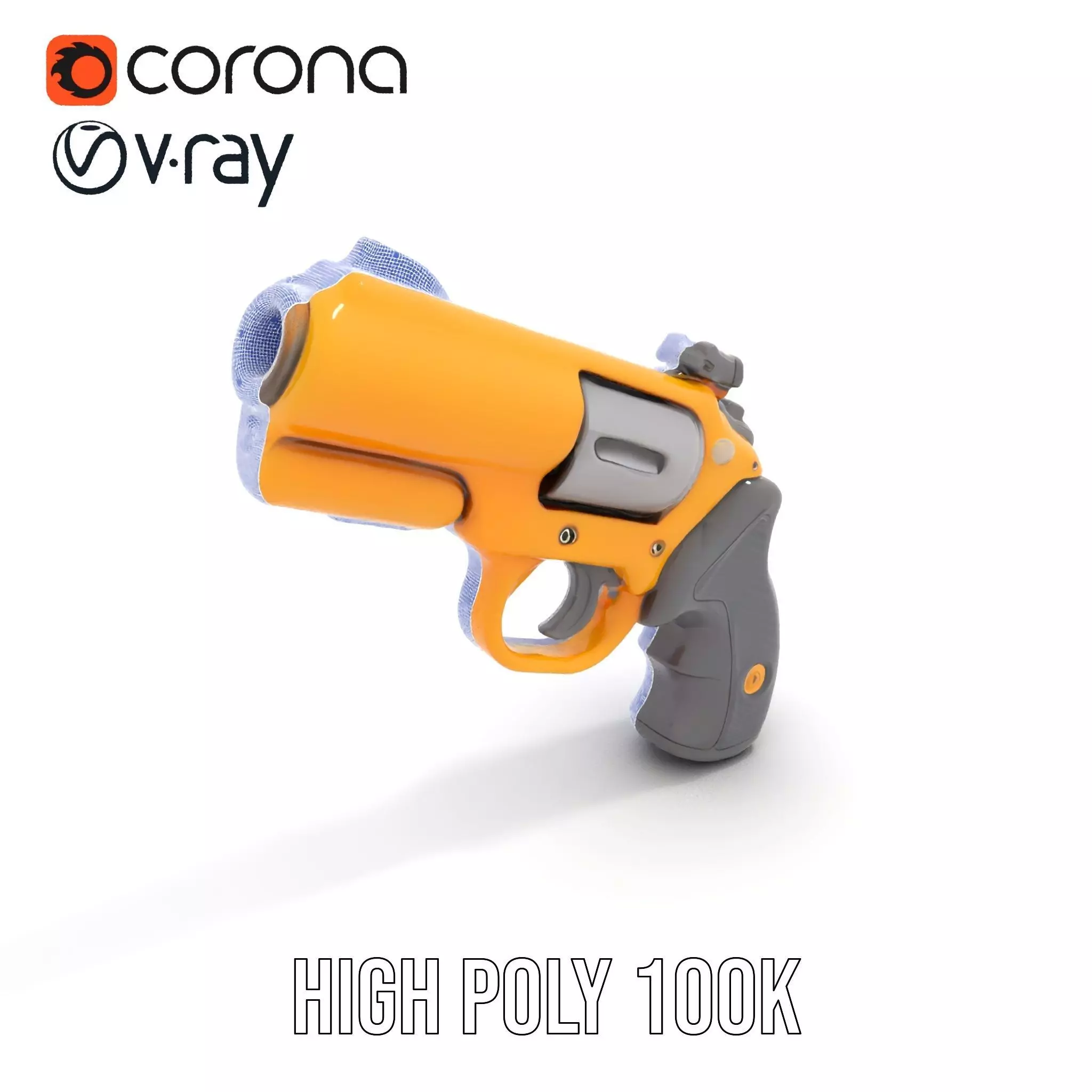 Vibrant Revolver model pack Low-poly 3D model_15