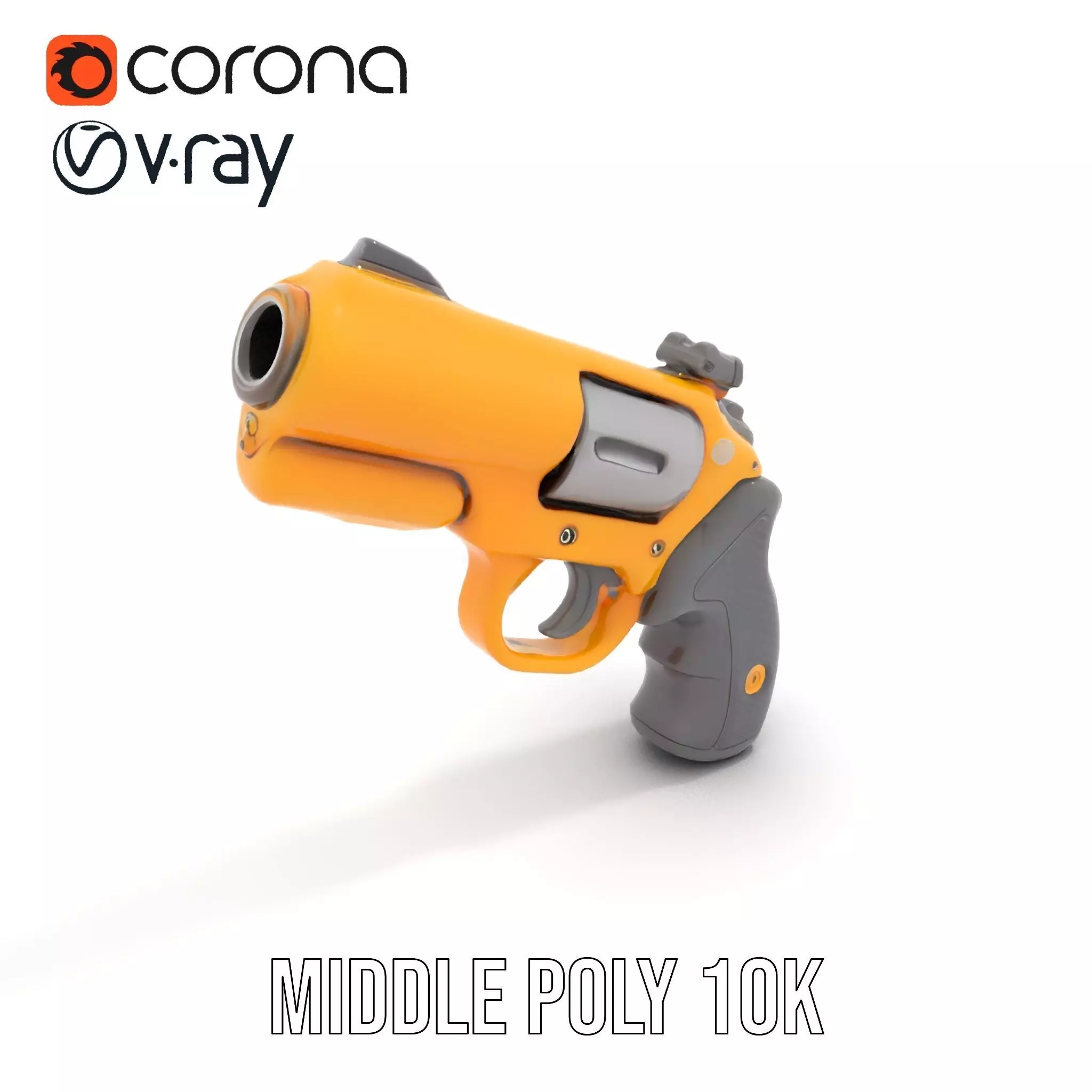 Vibrant Revolver model pack Low-poly 3D model_13