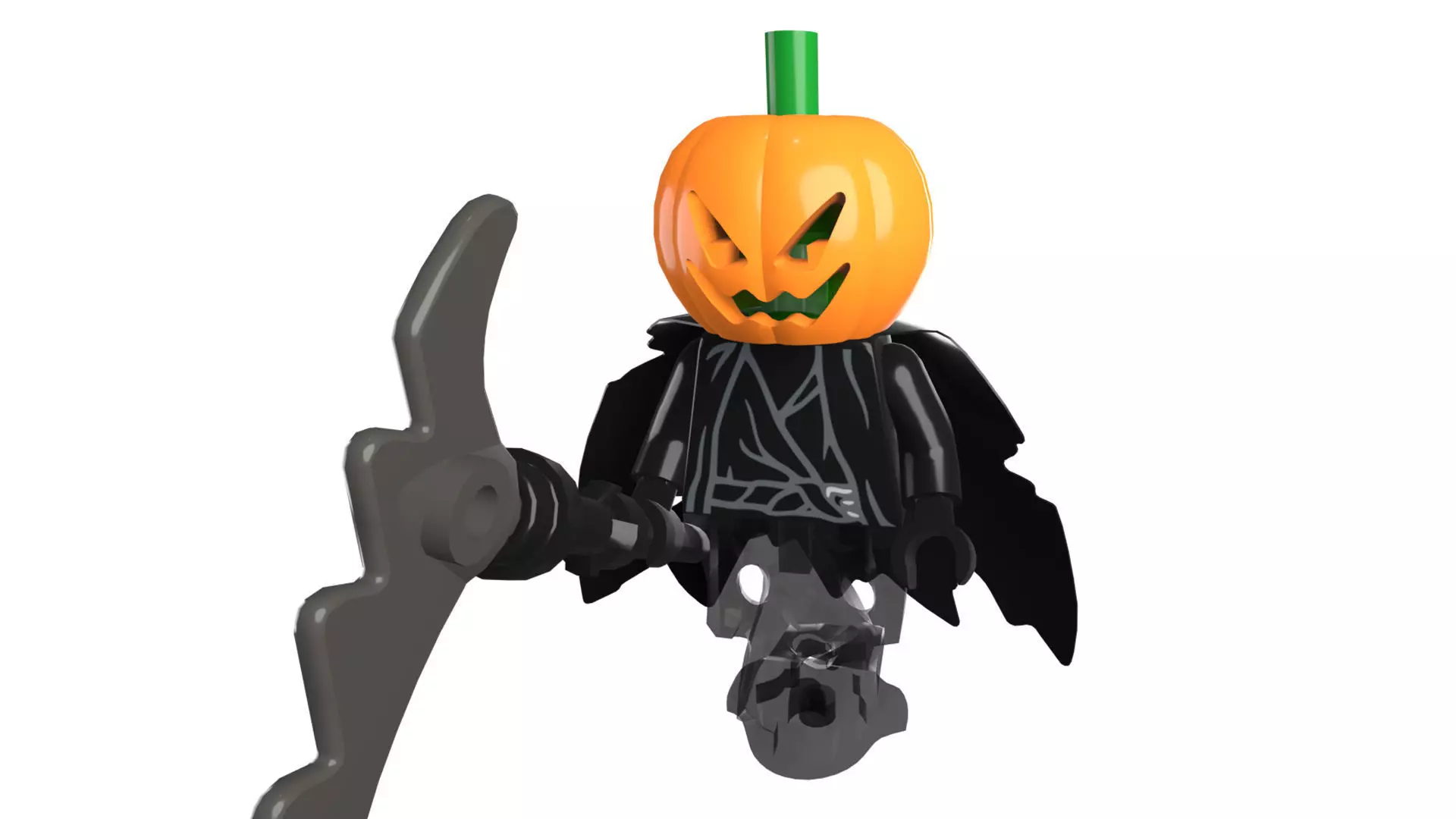 Jack O Reaper Brick Minifigure V2 - STL and UV Printing 3D print model