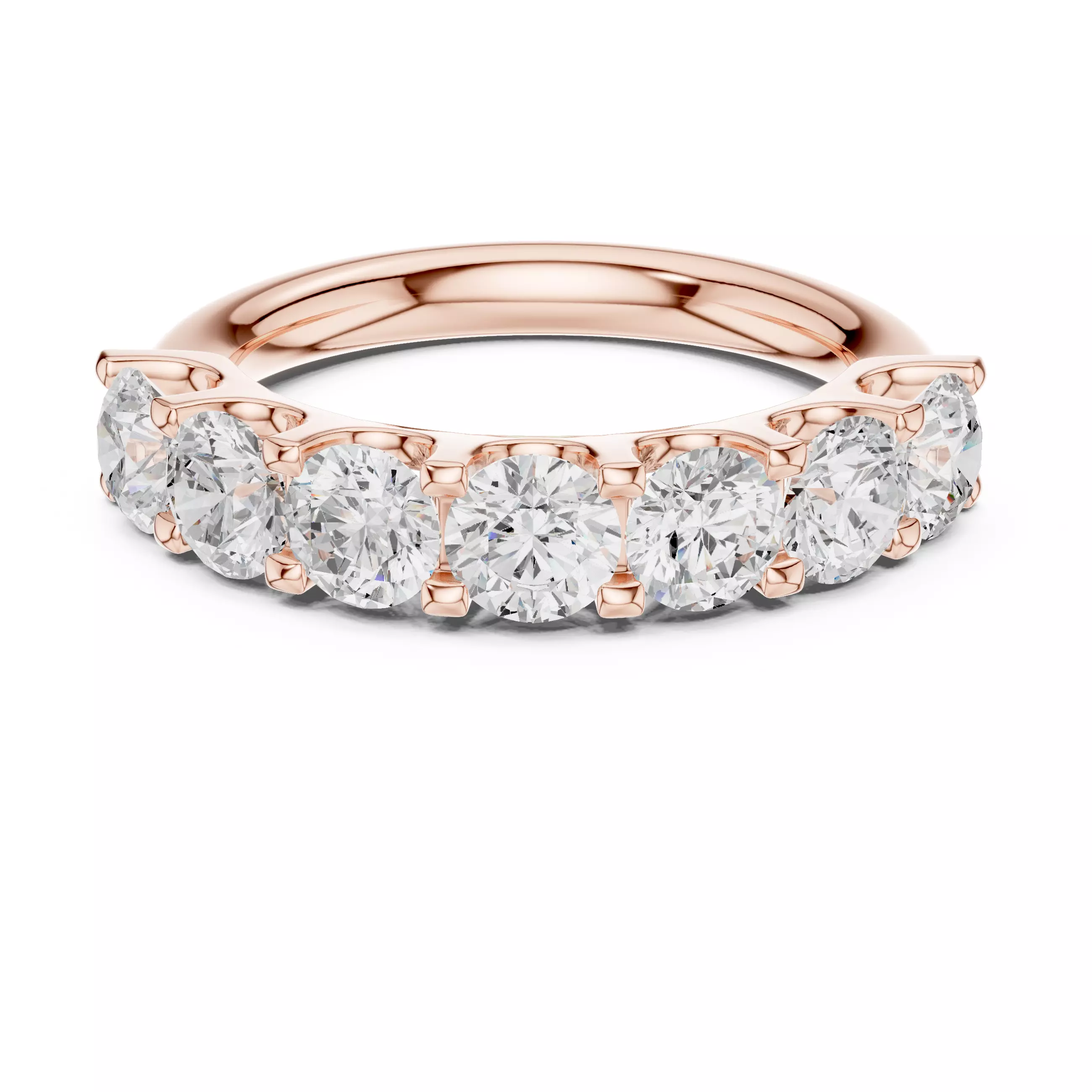 Round Cut Diamond Stackable Wedding Band 3DM STL Video 3D print model