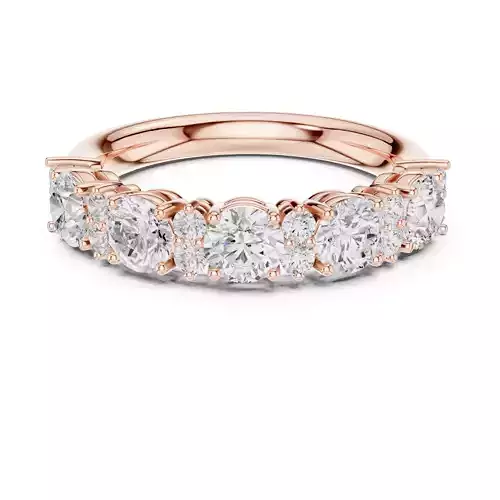 Round Cut Diamond Matching Wedding Band 3DM STL Video