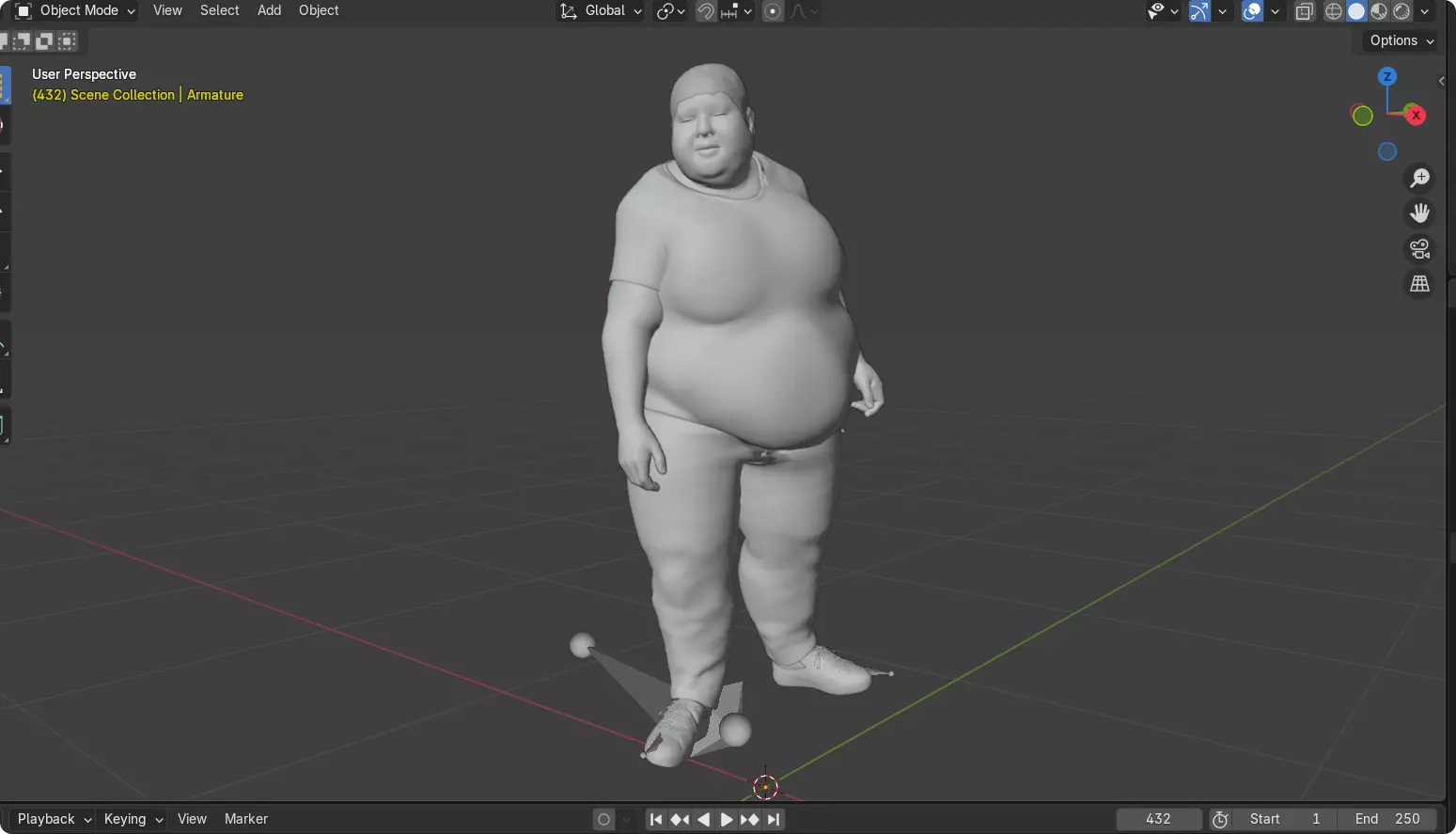 Realistic Chinese livestreamer Liangzi fat boy meta human 3D model_26