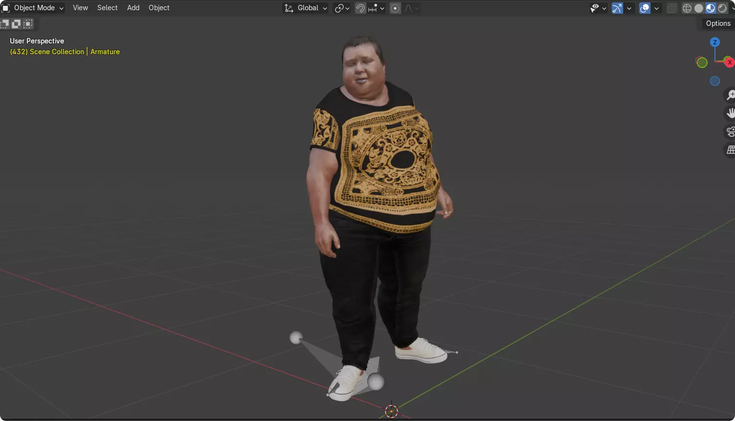 Realistic Chinese livestreamer Liangzi fat boy meta human 3D model_29