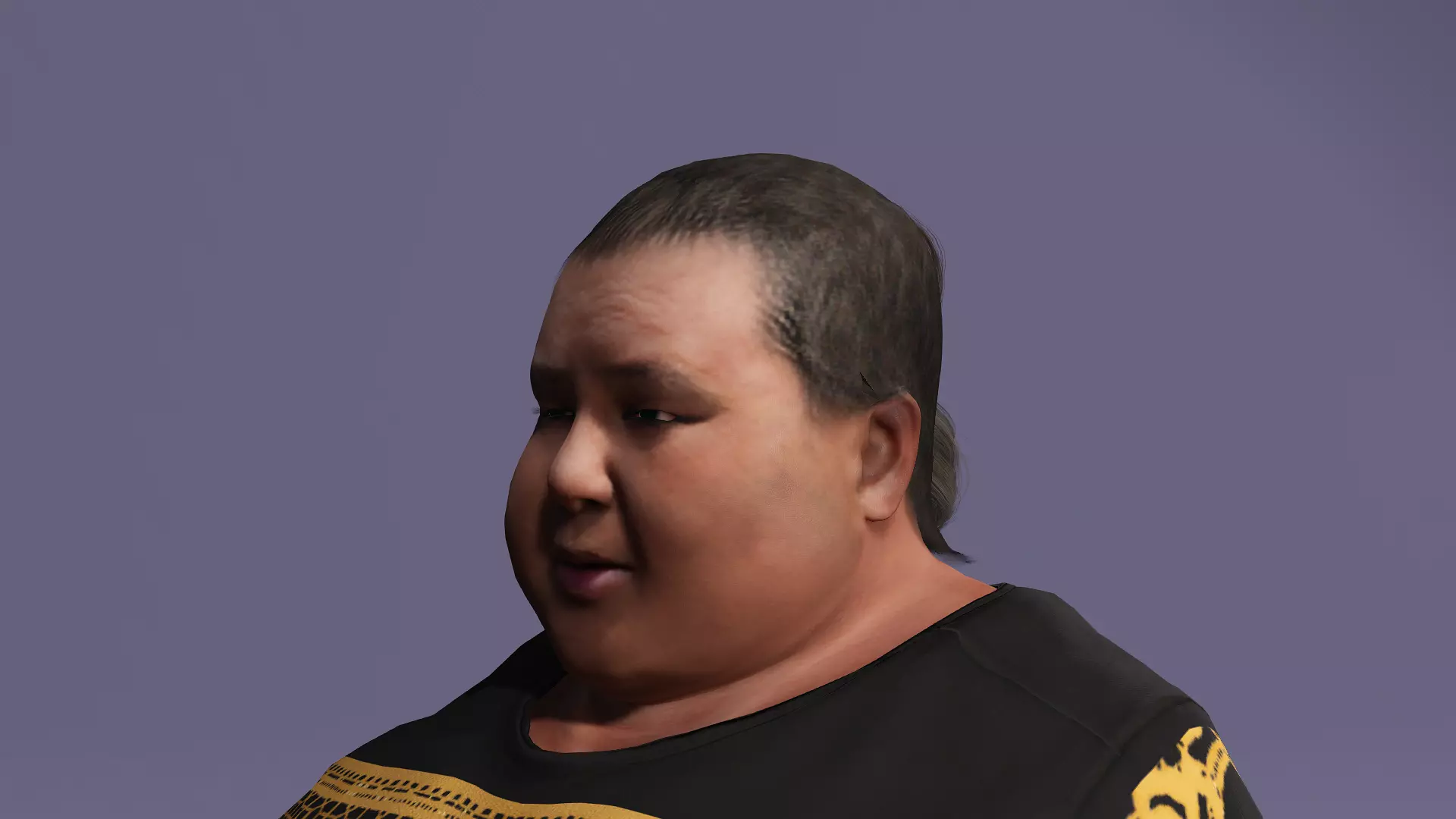 Realistic Chinese livestreamer Liangzi fat boy meta human 3D model_6