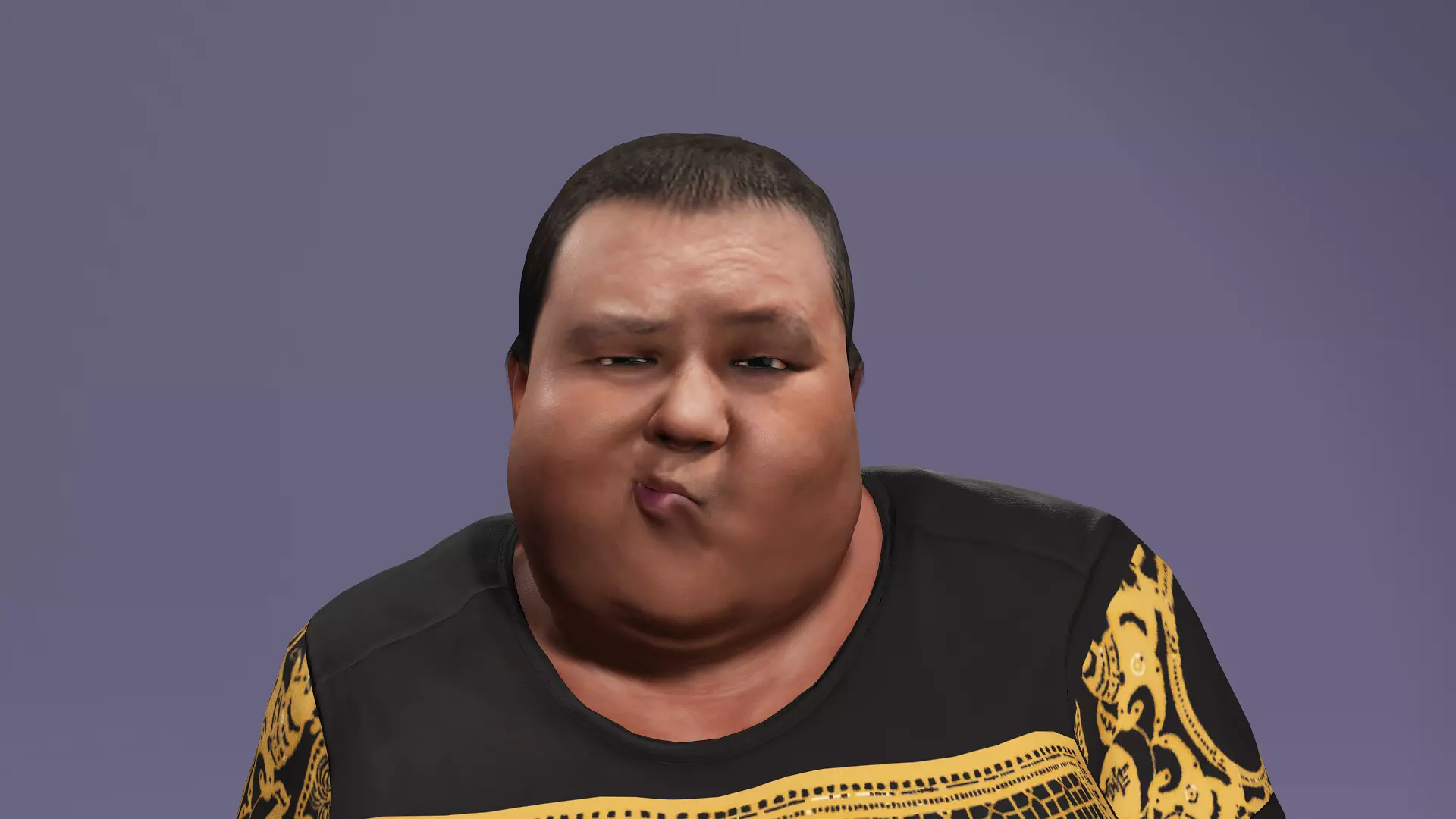Realistic Chinese livestreamer Liangzi fat boy meta human 3D model_19