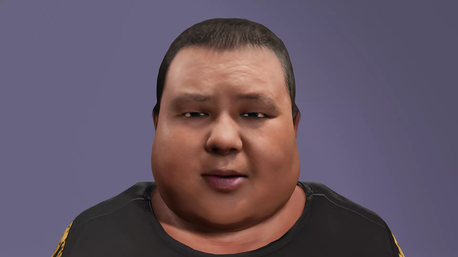 Realistic Chinese livestreamer Liangzi fat boy meta human 3D model_1