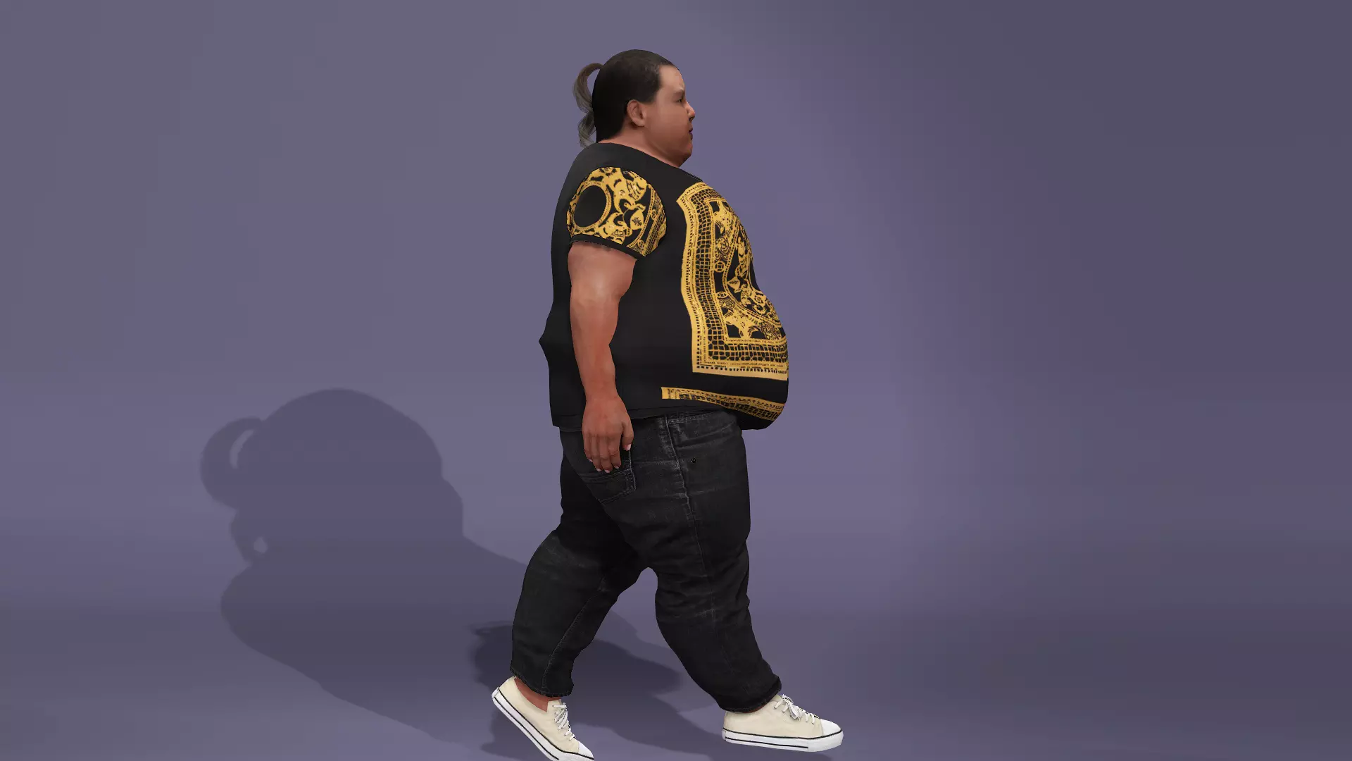 Realistic Chinese livestreamer Liangzi fat boy meta human 3D model_13