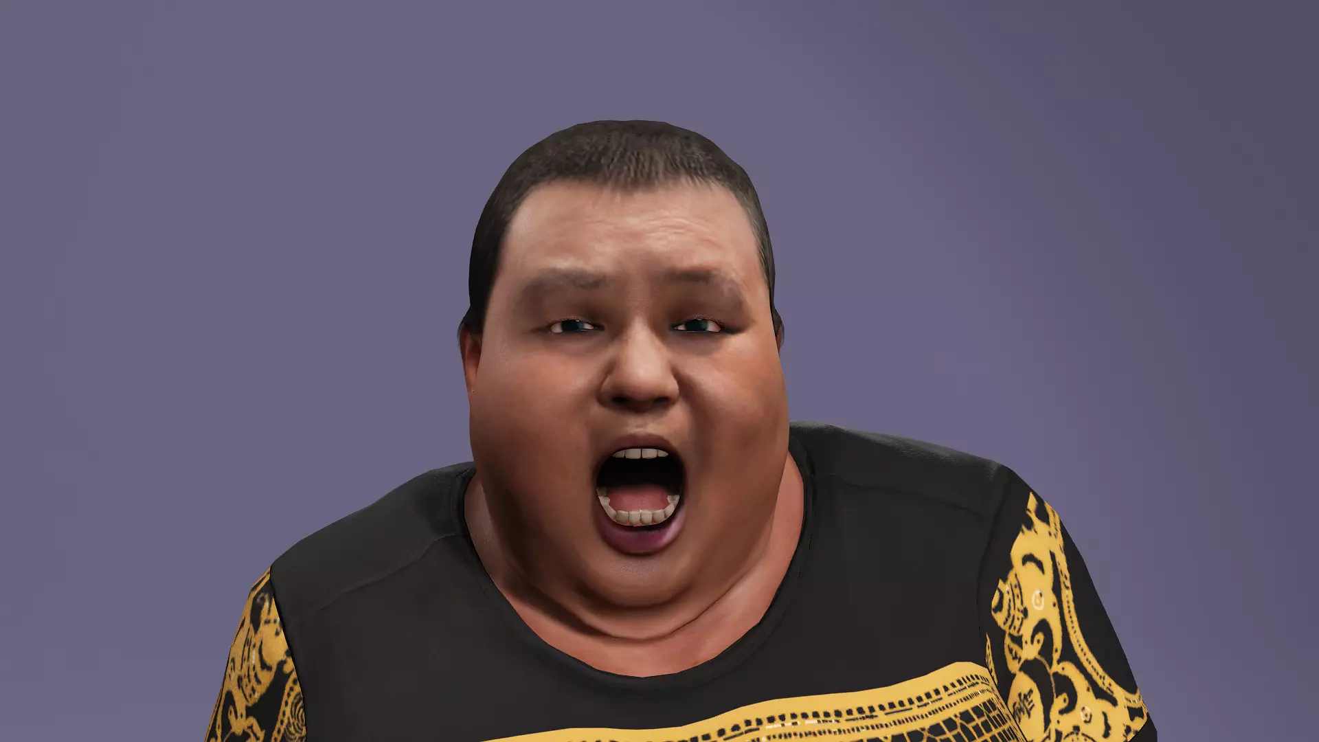 Realistic Chinese livestreamer Liangzi fat boy meta human 3D model_21