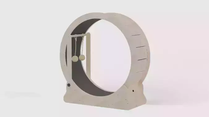 Cat Running Wheel 3D model