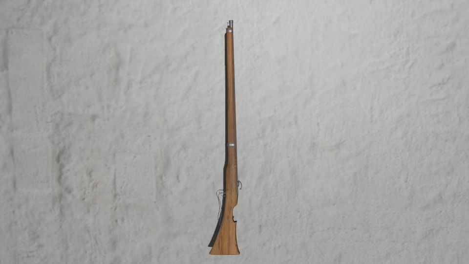 Matchlock musket or arquebus Free 3D model_6