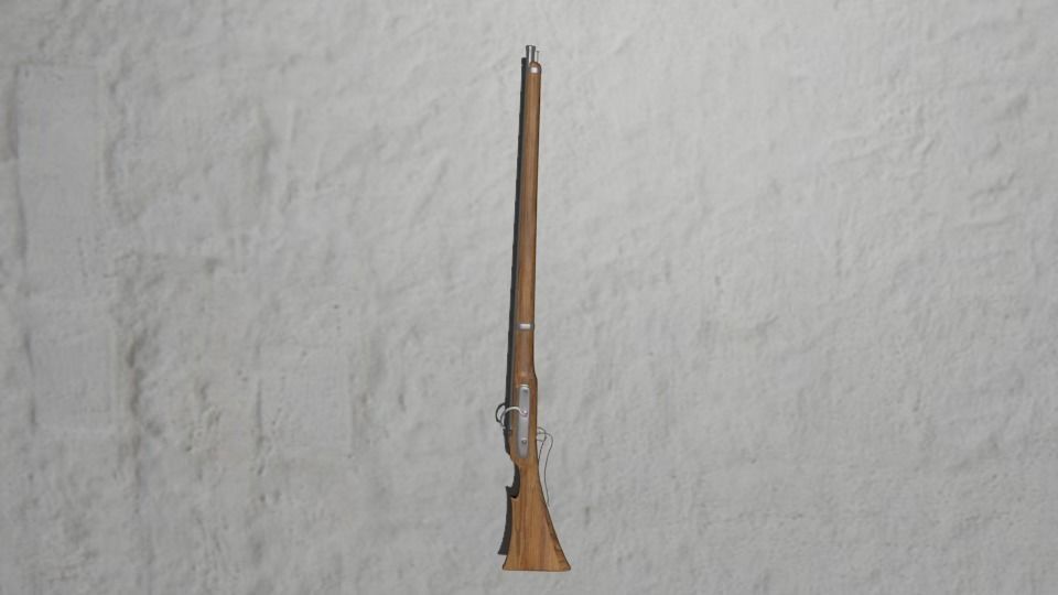 Matchlock musket or arquebus Free 3D model_7