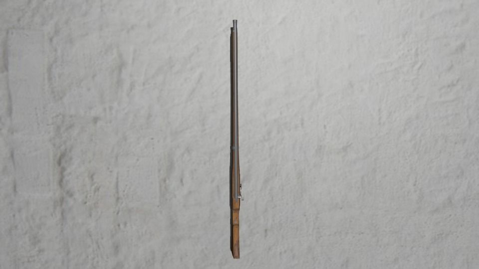 Matchlock musket or arquebus Free 3D model_5