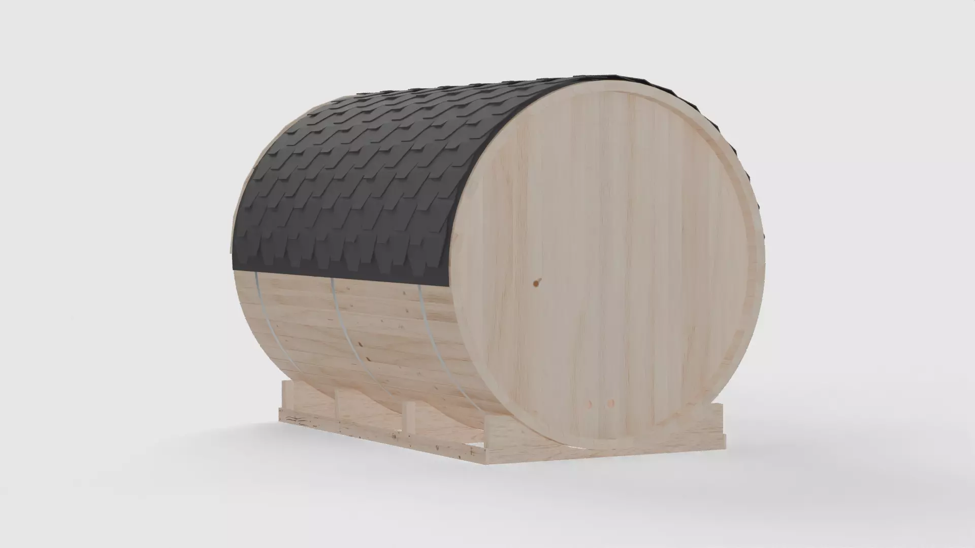 Barrel Sauna 3d Model 3D model_3