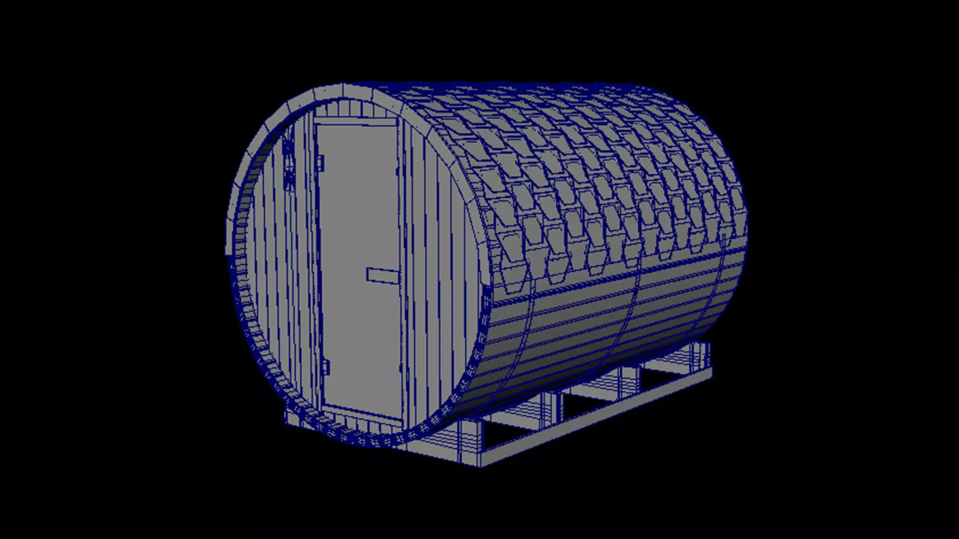 Barrel Sauna 3d Model 3D model_5