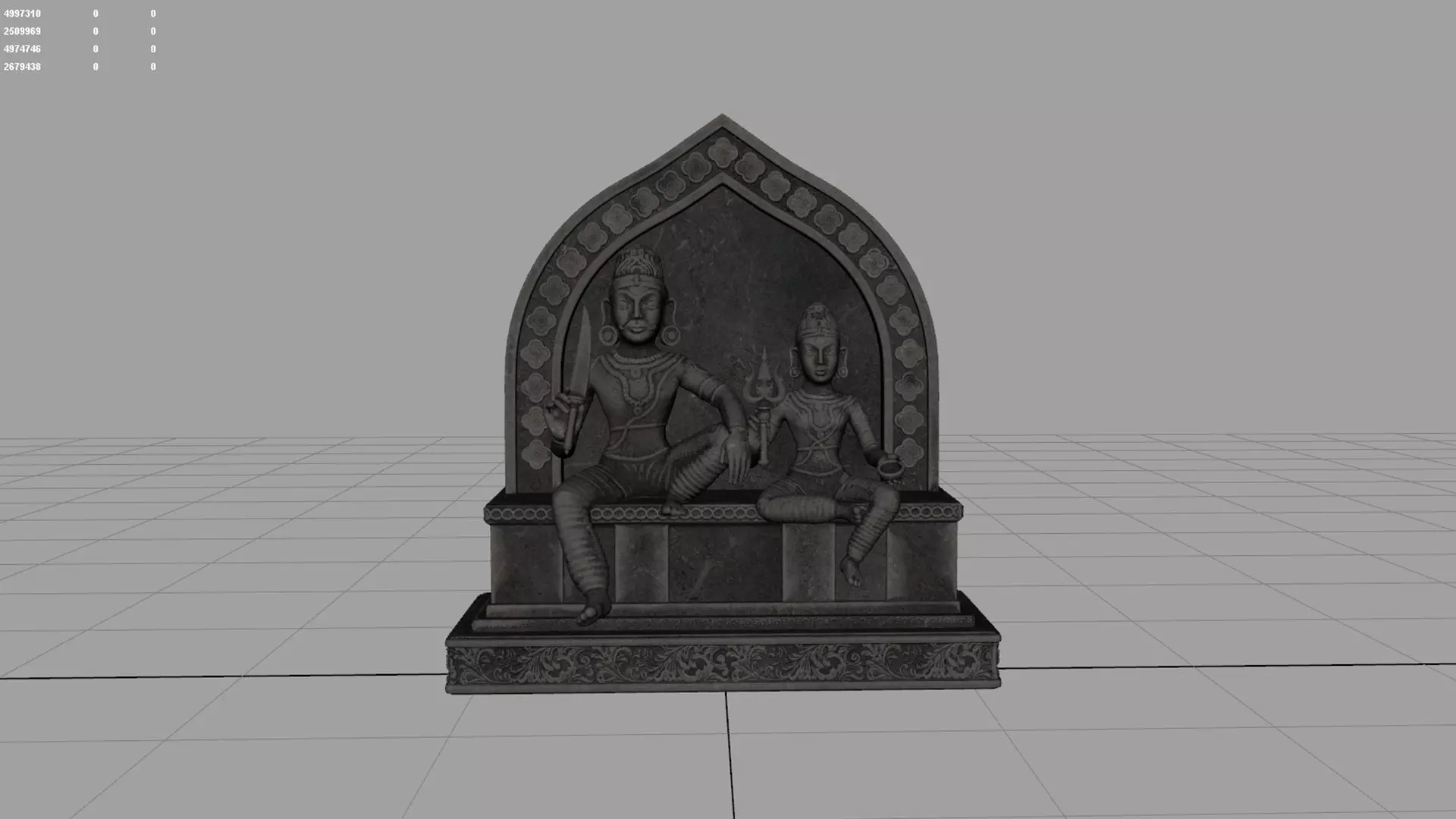 Ayyanar statue sculpture 3D model_5