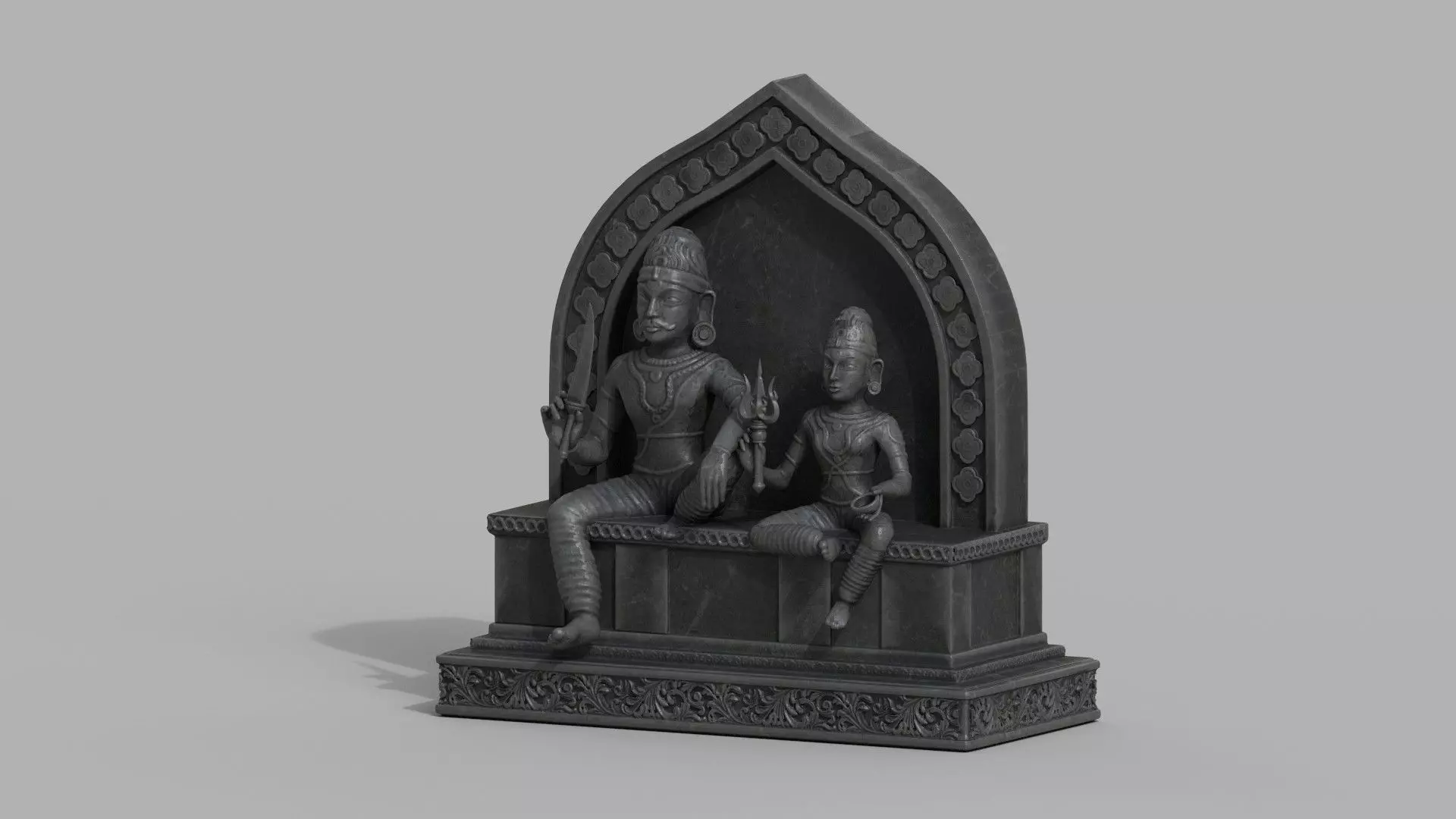 Ayyanar statue sculpture 3D model_1