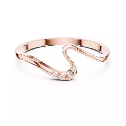 Round Diamond Curved Stacking Wedding Band 3DM STL Video