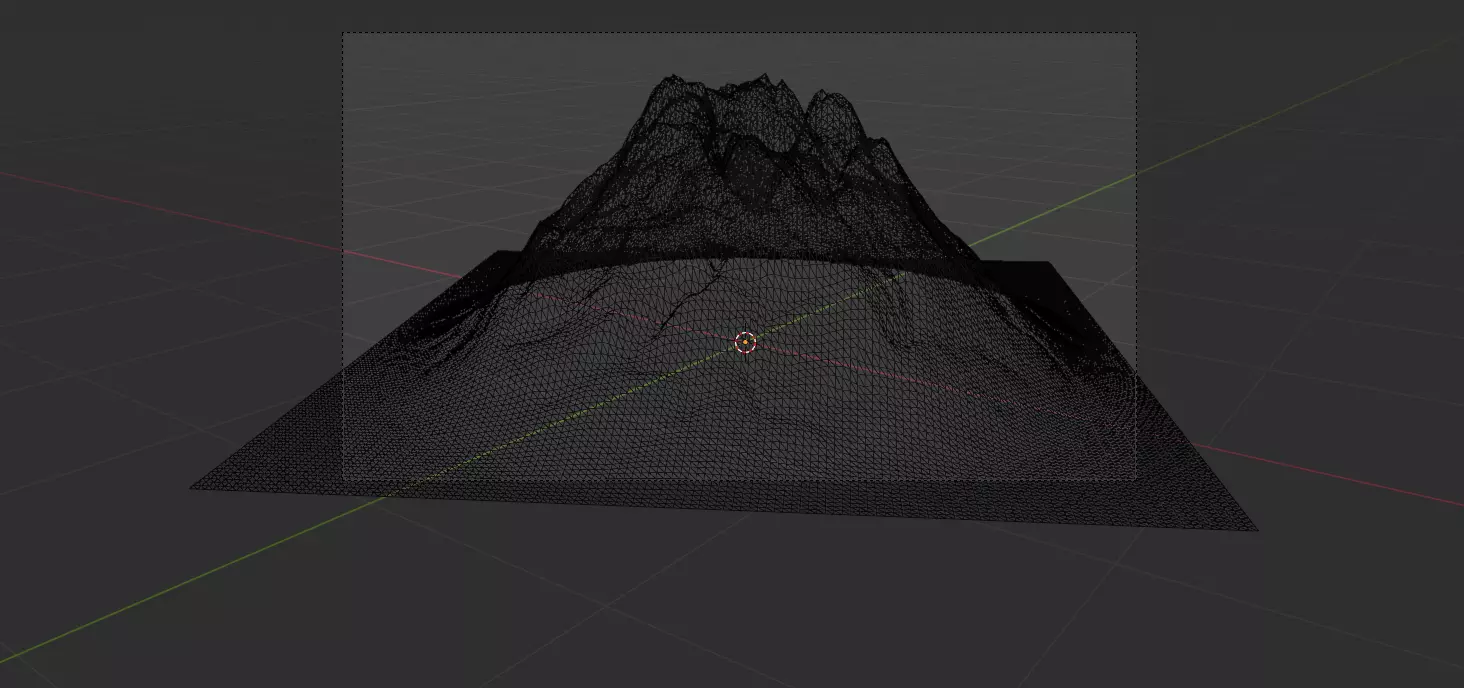 volcano Low-poly 3D model_2