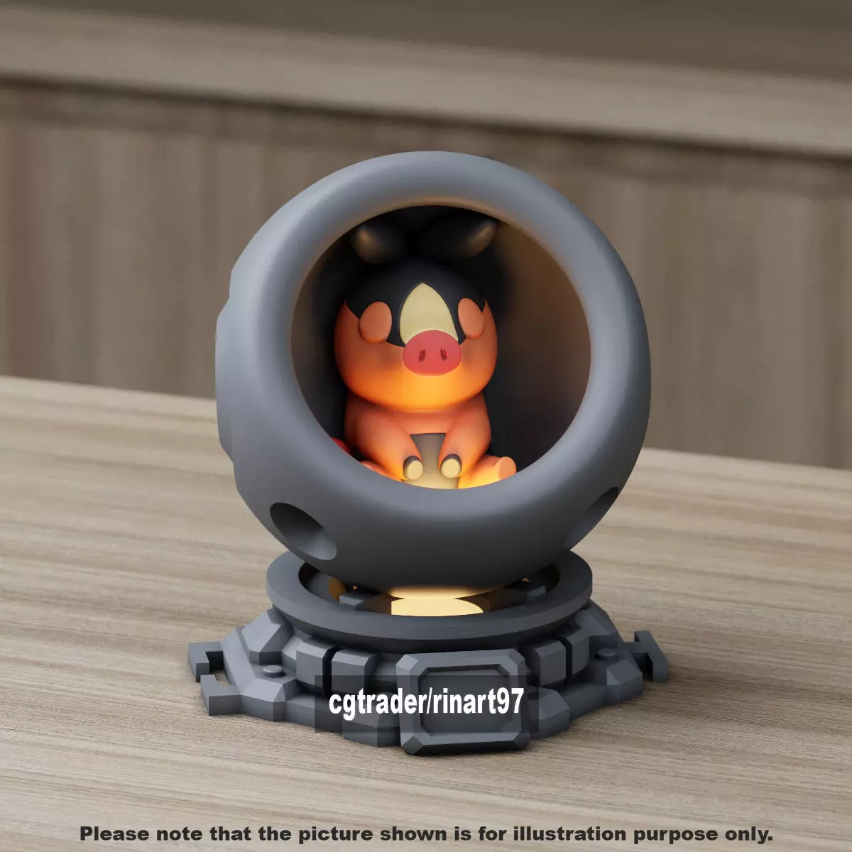 Tepig in healing machine pods 3D print model_9