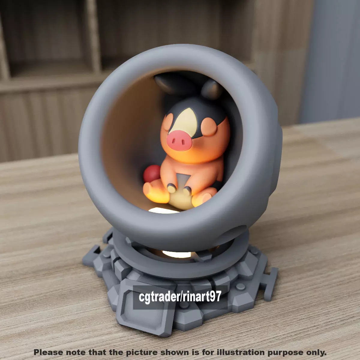 Tepig in healing machine pods 3D print model_4