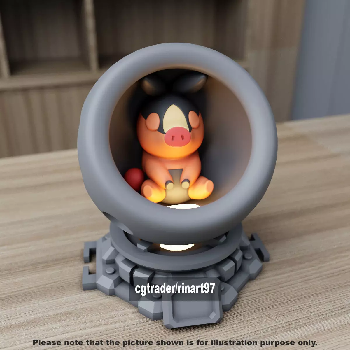 Tepig in healing machine pods 3D print model_5