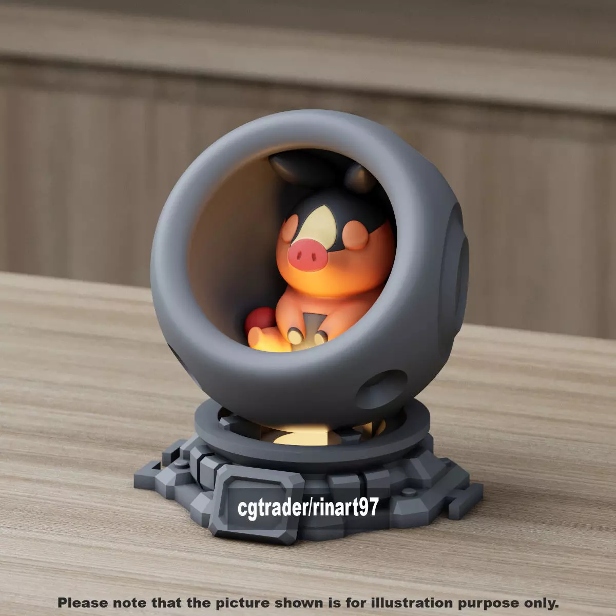 Tepig in healing machine pods 3D print model_13