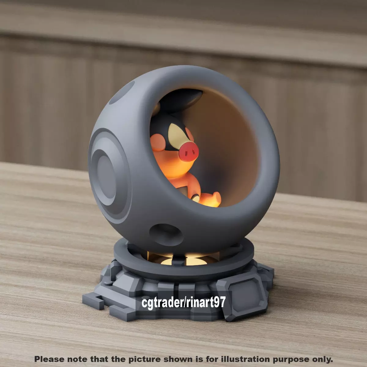 Tepig in healing machine pods 3D print model_12